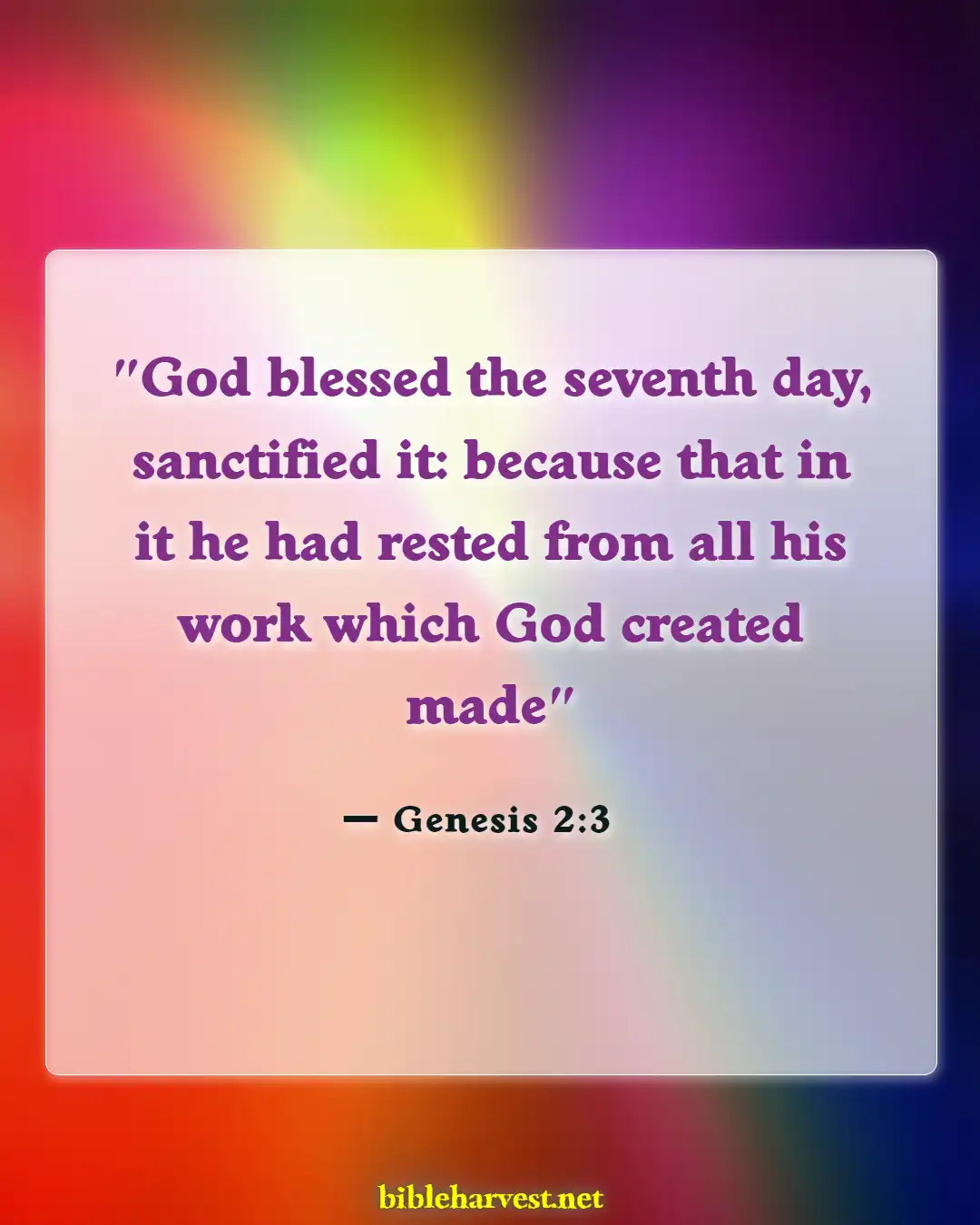 Bible Verses About Saturday (Genesis 2:3)