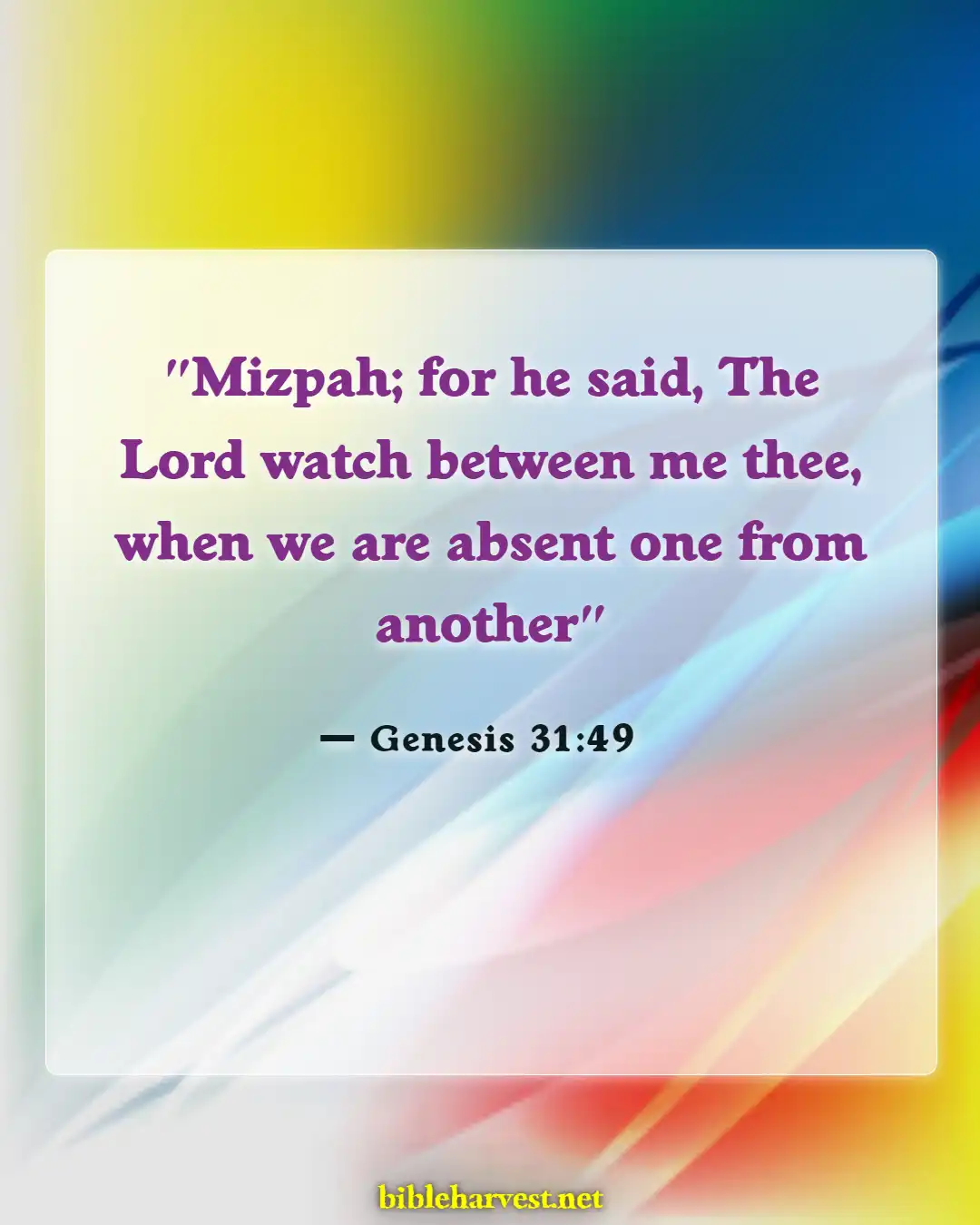 Bible Verses About Missing Someone (Genesis 31:49)