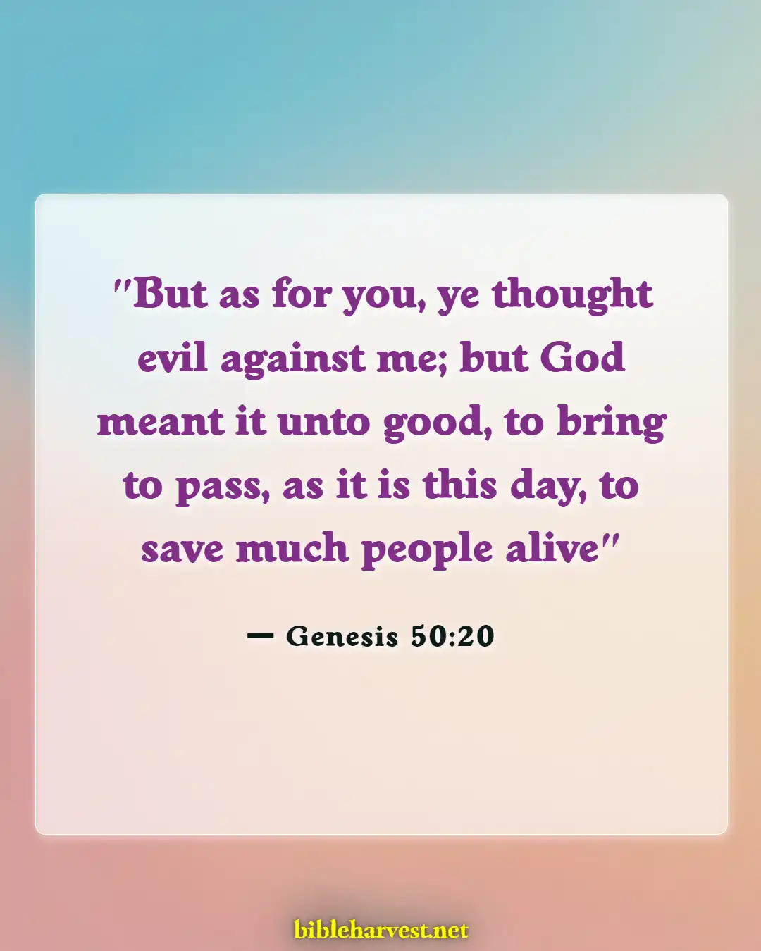 Bible Verses About Acceptance (Genesis 50:20)