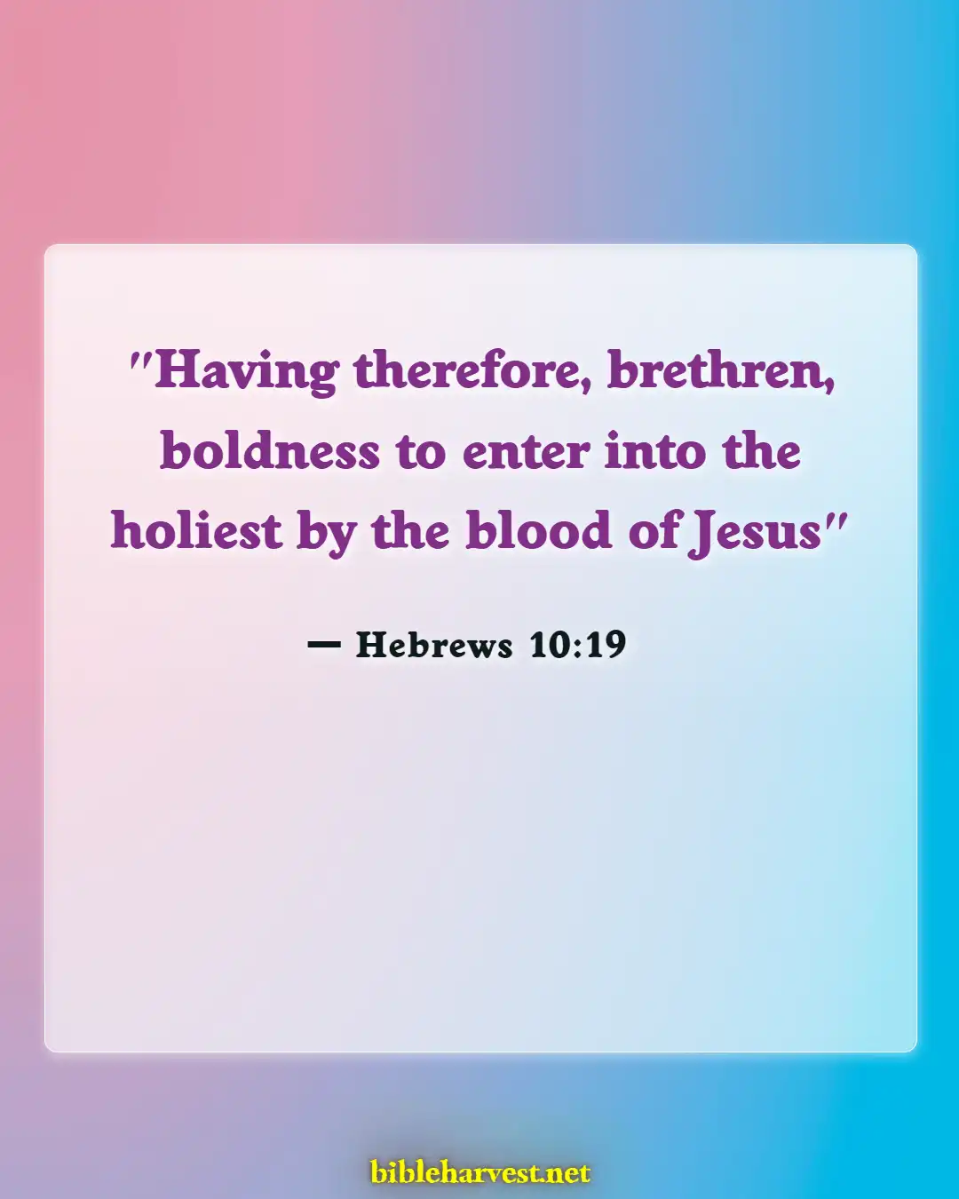 Bible Verses About Boldness (Hebrews 10:19)