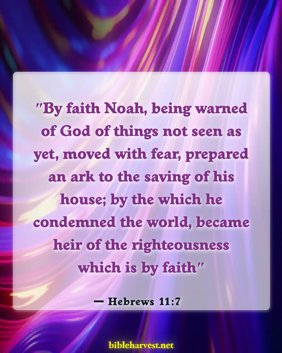 Bible Verses About Righteousness (Hebrews 11:7)