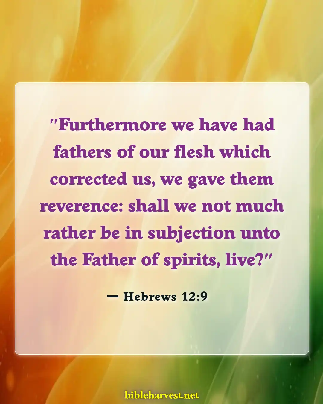Bible Verses About Disrespect To Parents (Hebrews 12:9)