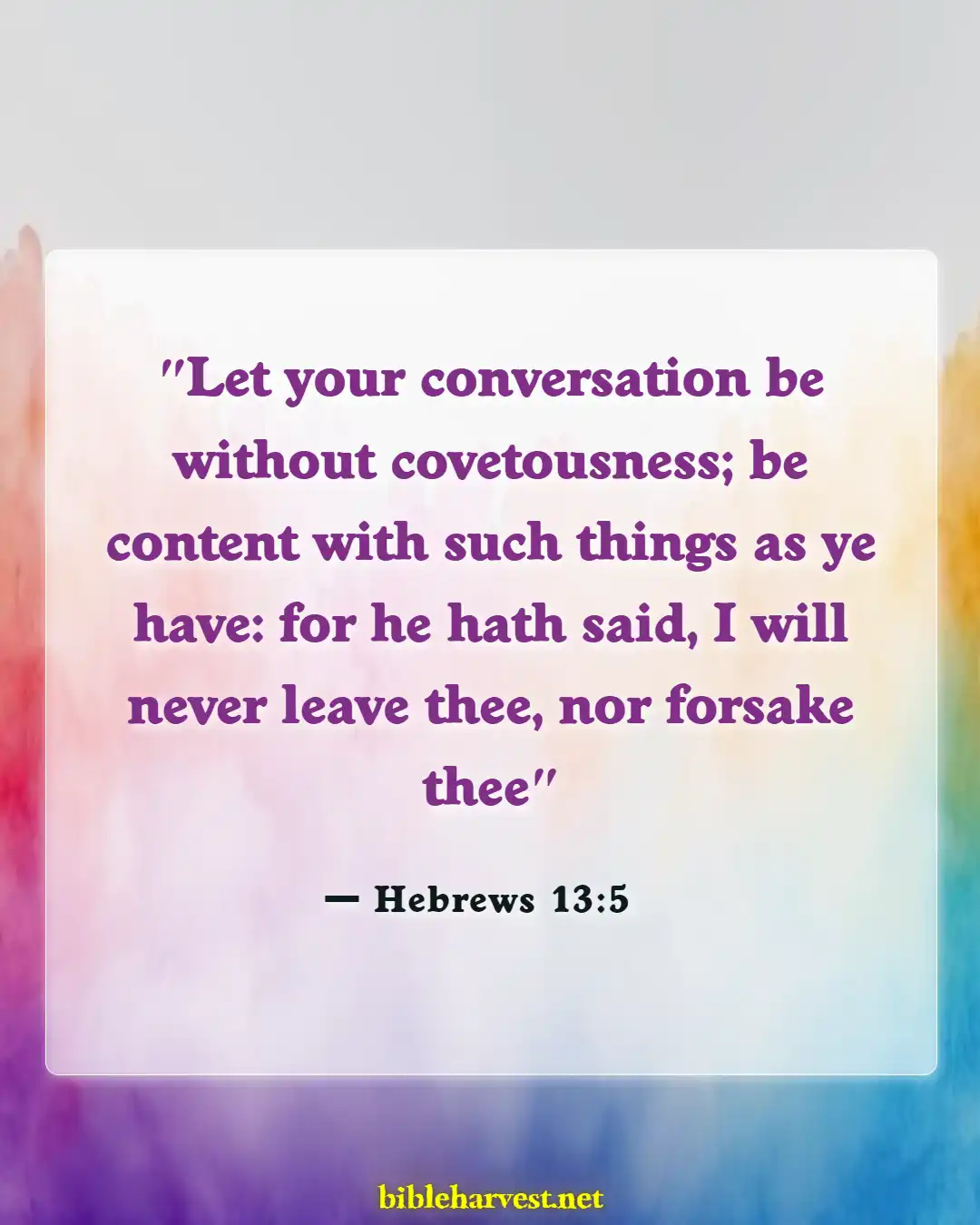 Bible Verses About Betrayal (Hebrews 13:5)