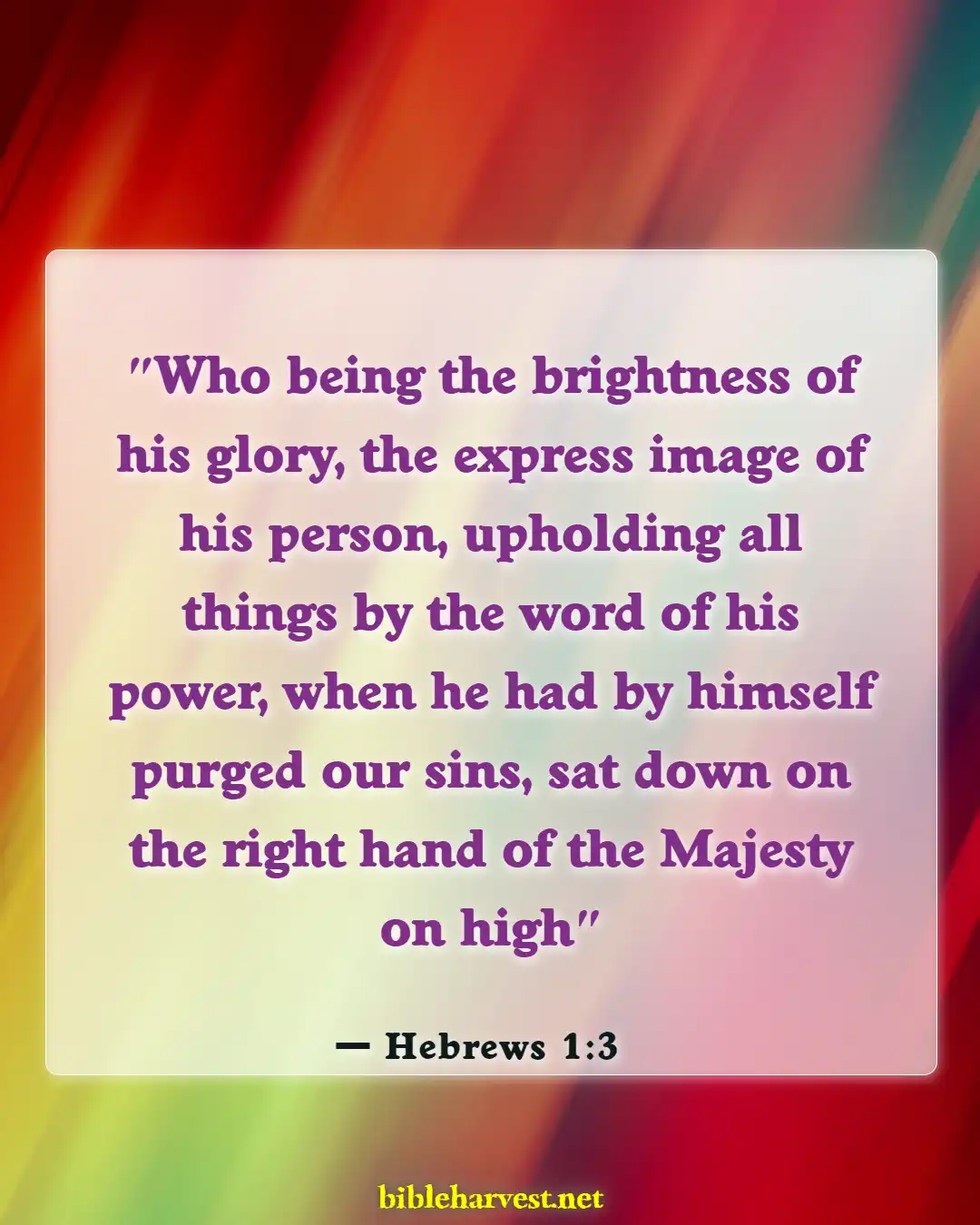 Bible Verses About Glory Of God (Hebrews 1:3)