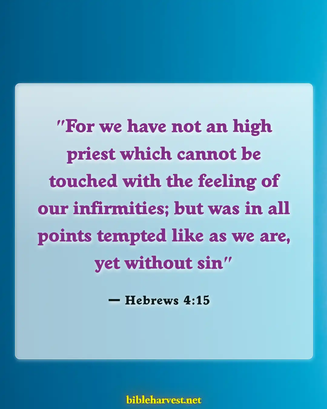 Bible Verses About Pain And Suffering (Hebrews 4:15)