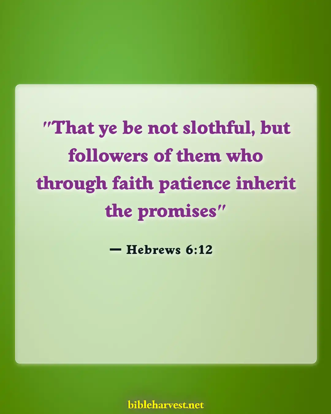 Bible Verses About Praying For A Life Partner (Hebrews 6:12)