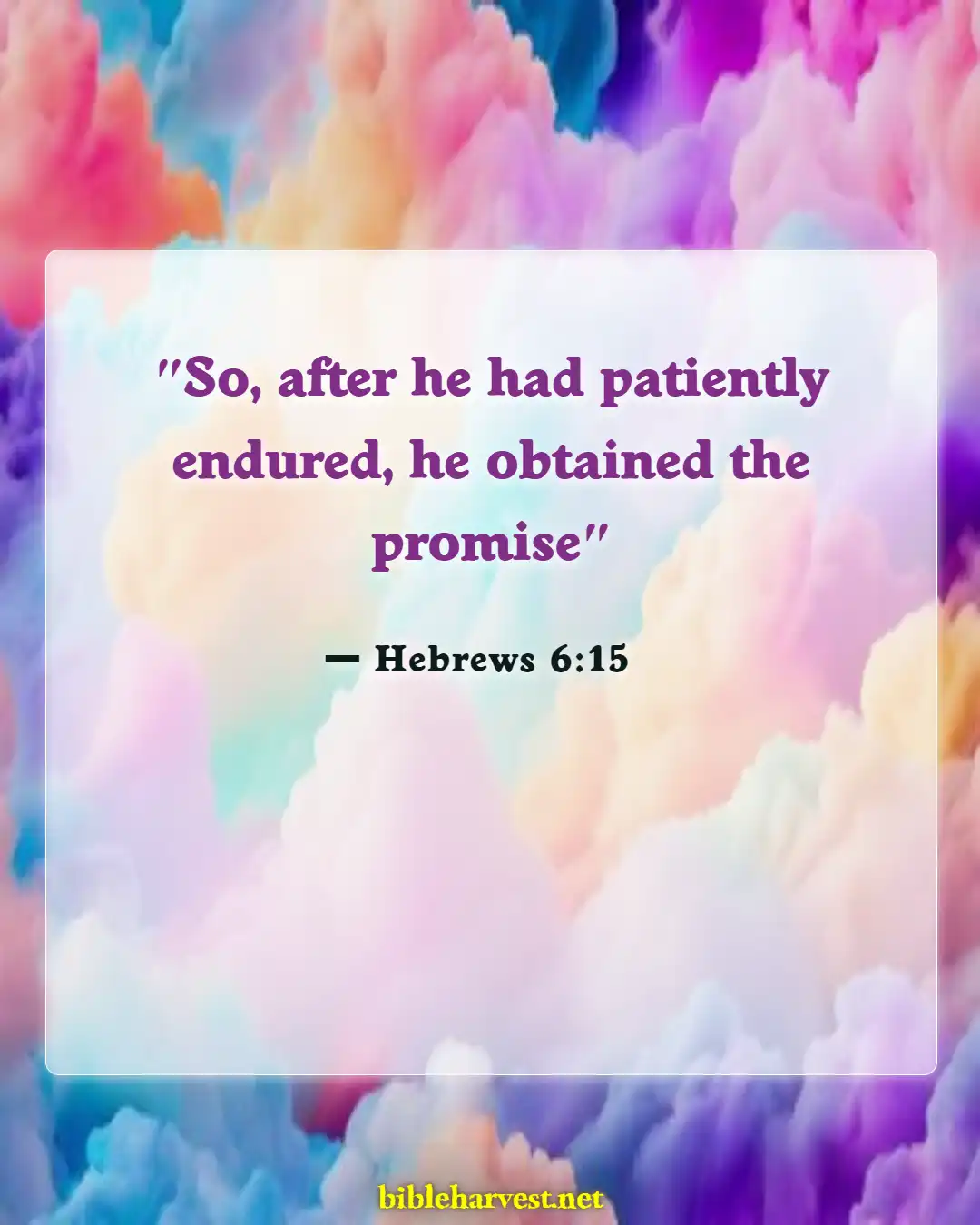 Bible Verses About Hope For The Future (Hebrews 6:15)