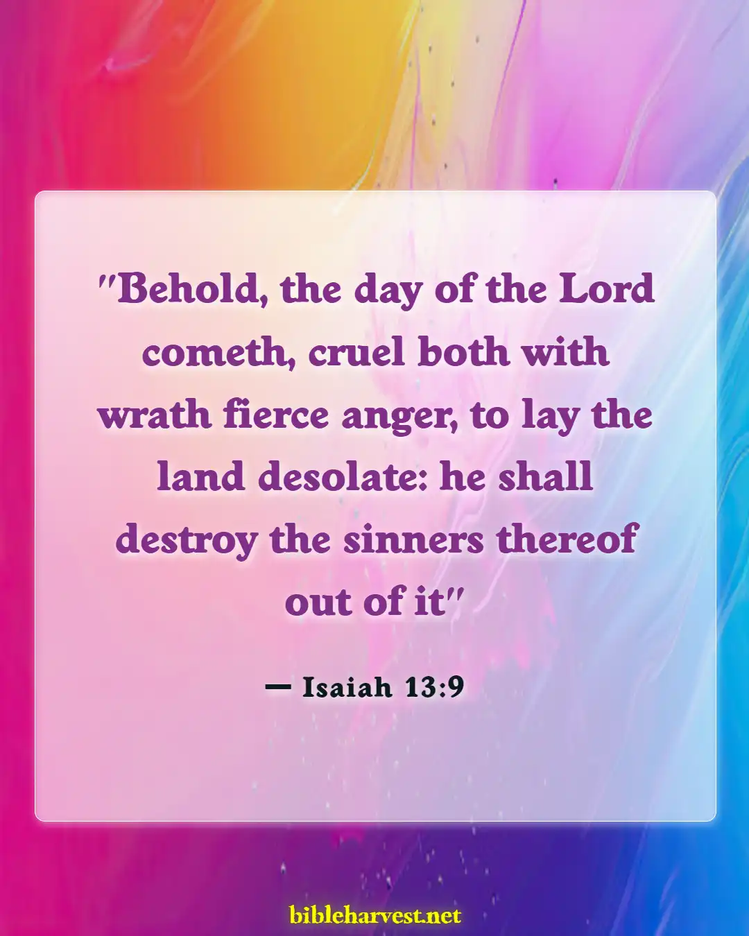 Bible Verses About Scariests (Isaiah 13:9)