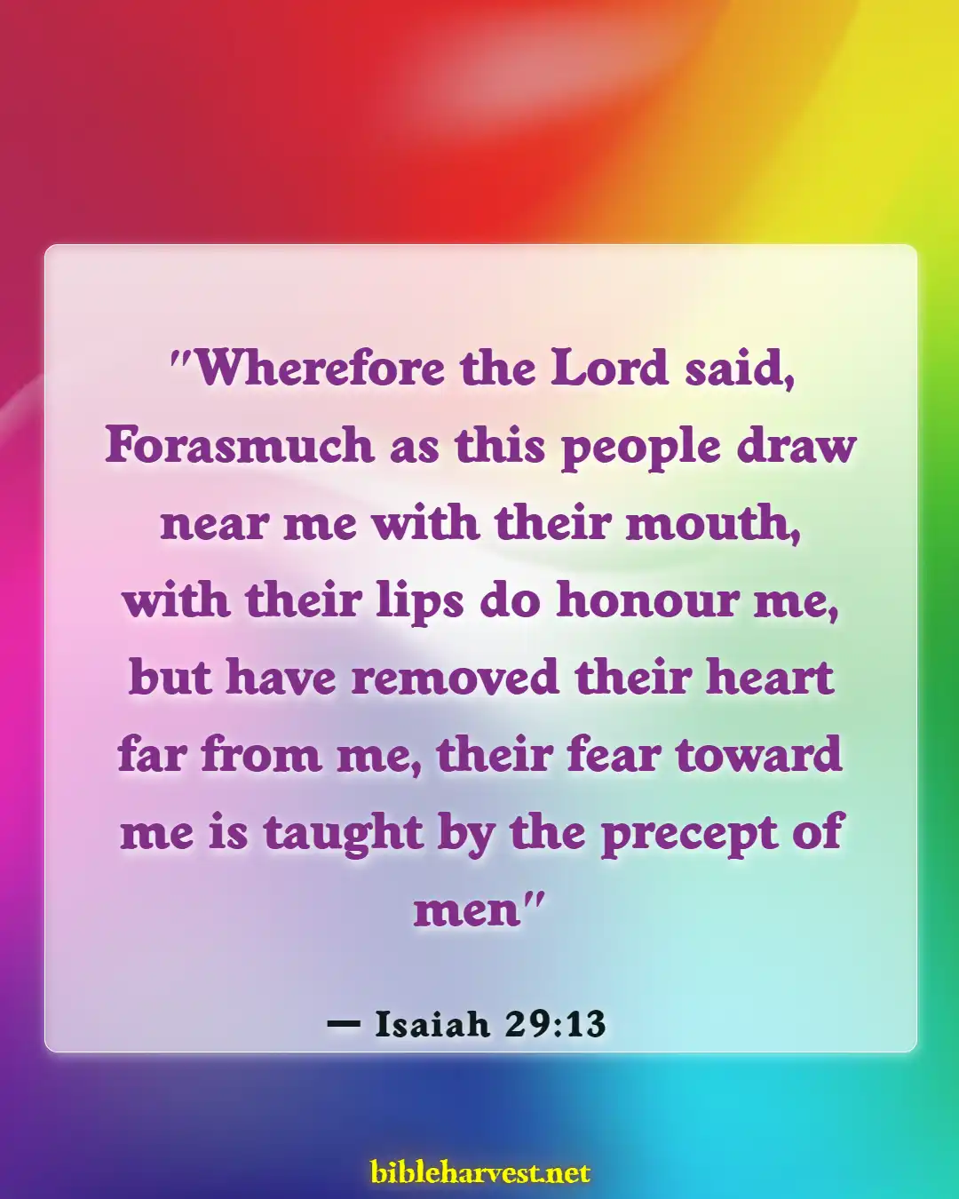 Bible Verses About God Hates Hypocrites (Isaiah 29:13)