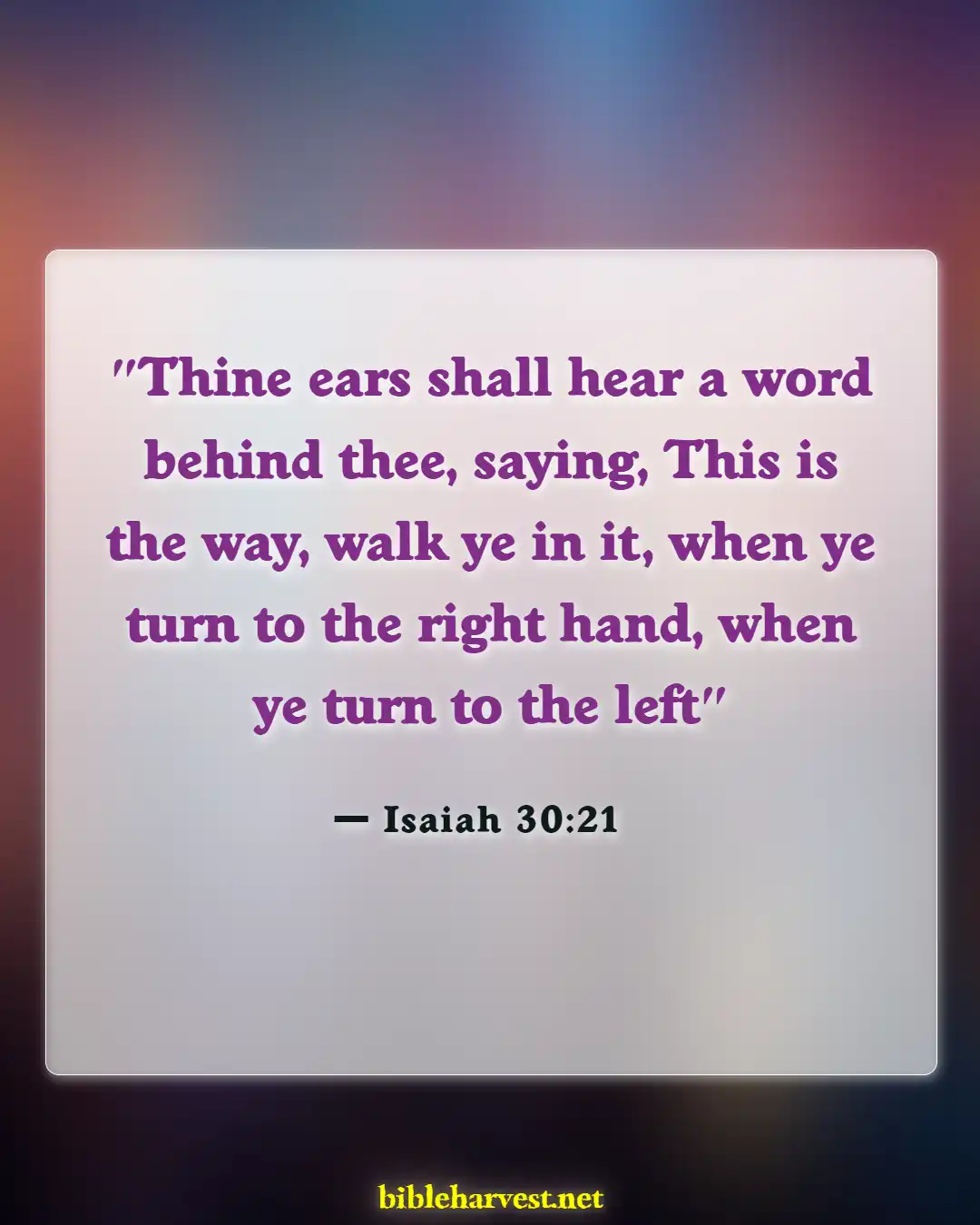 Bible Verses About Dealing With Problems (Isaiah 30:21)