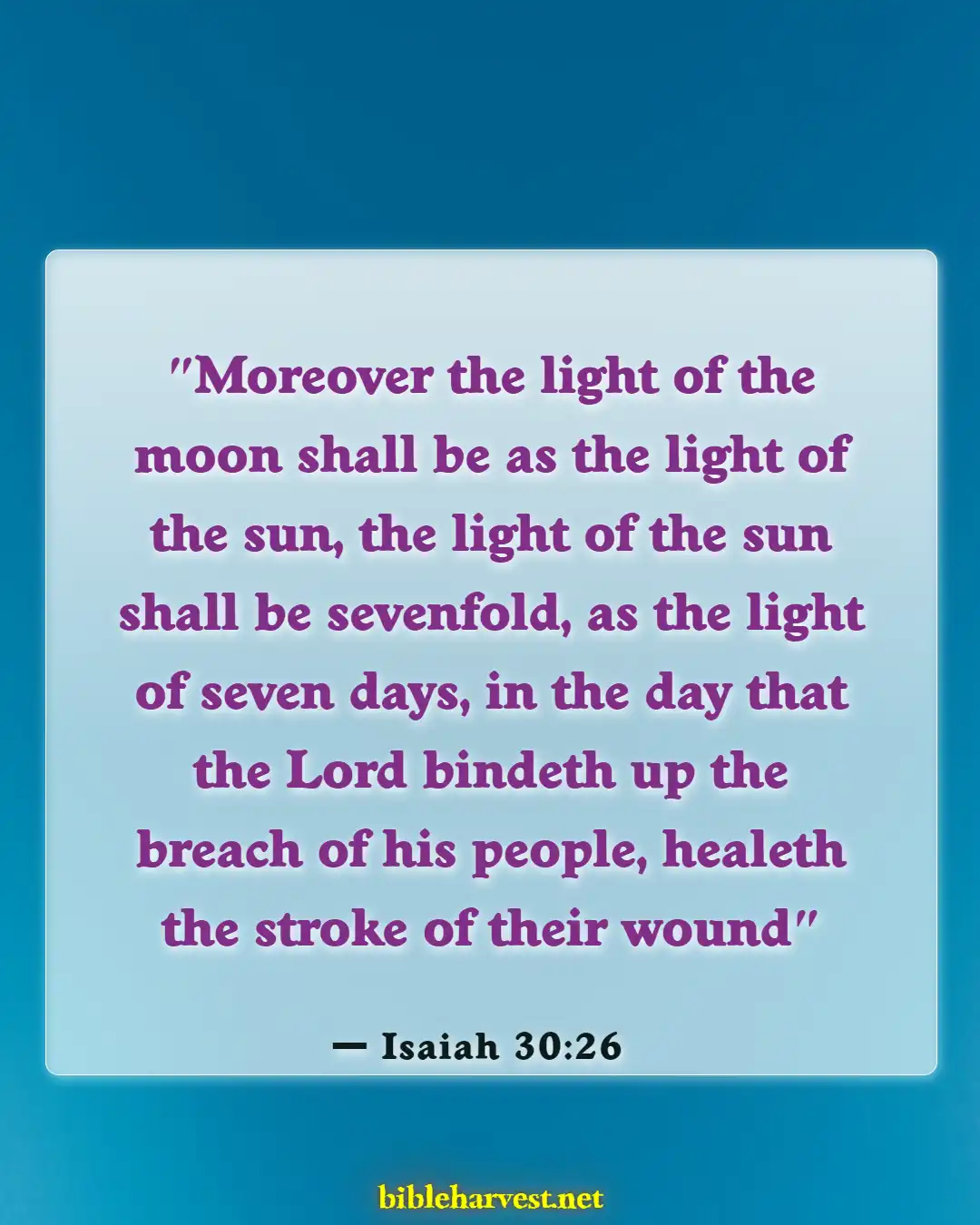 Bible Verses About Sun (Isaiah 30:26)