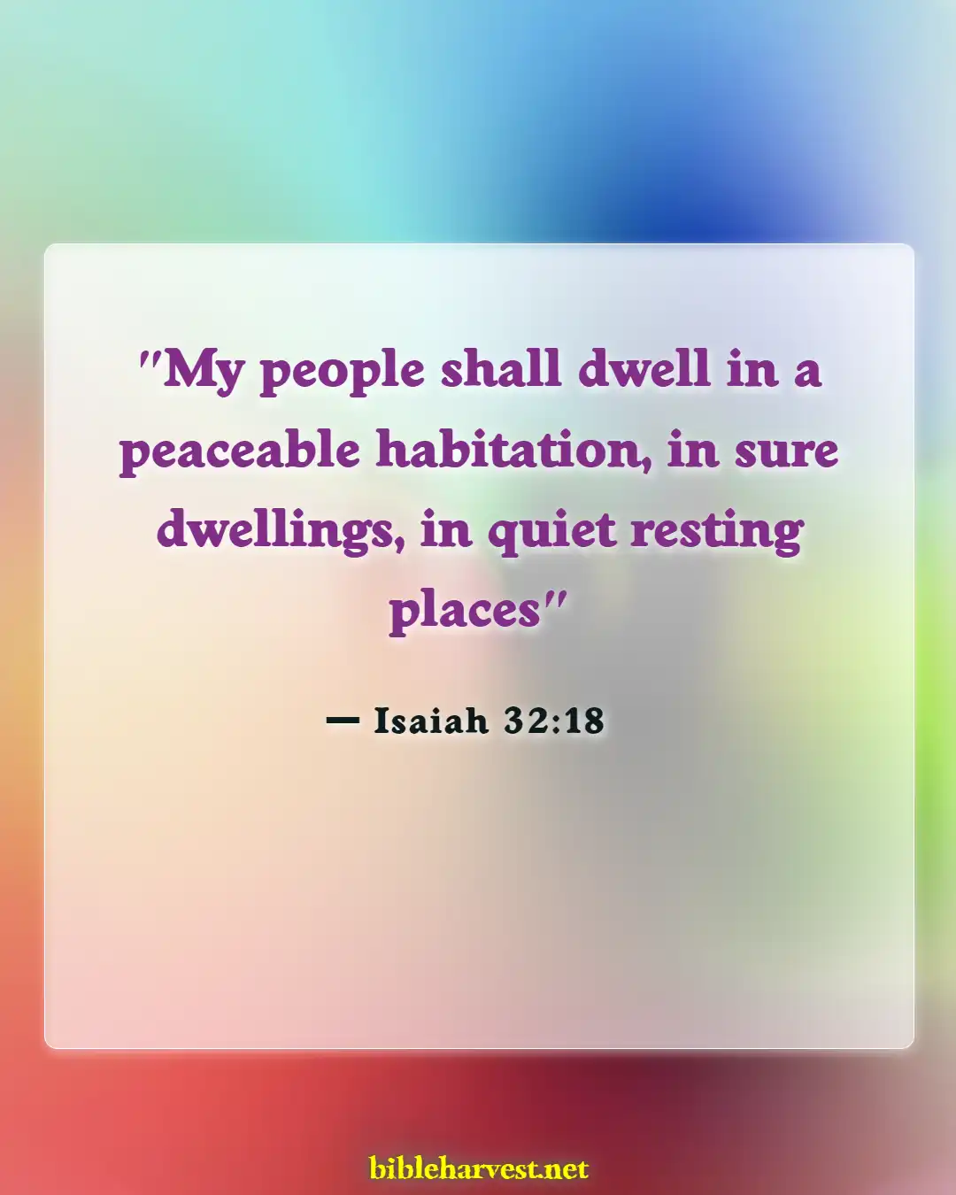 Bible Verses About Family Happiness (Isaiah 32:18)