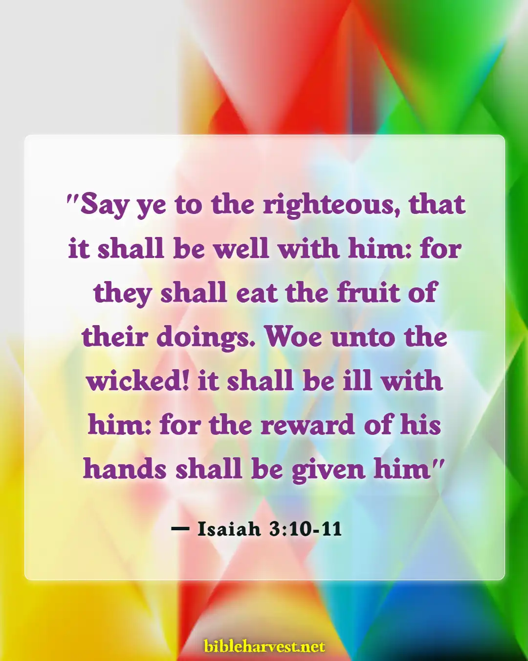 Bible Verses About Karma (Isaiah 3:10-11)