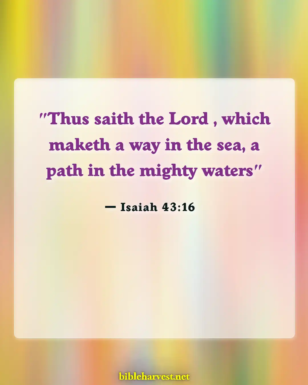 Bible Verses About God Will Make A Way (Isaiah 43:16)