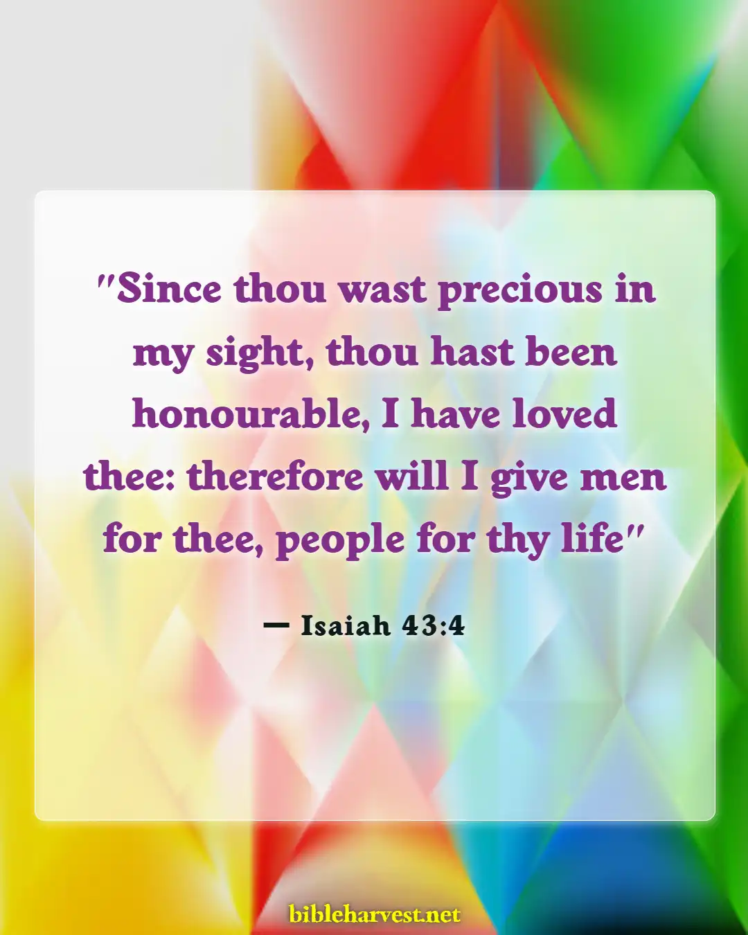 Bible Verses About You Are Valuable To God (Isaiah 43:4)