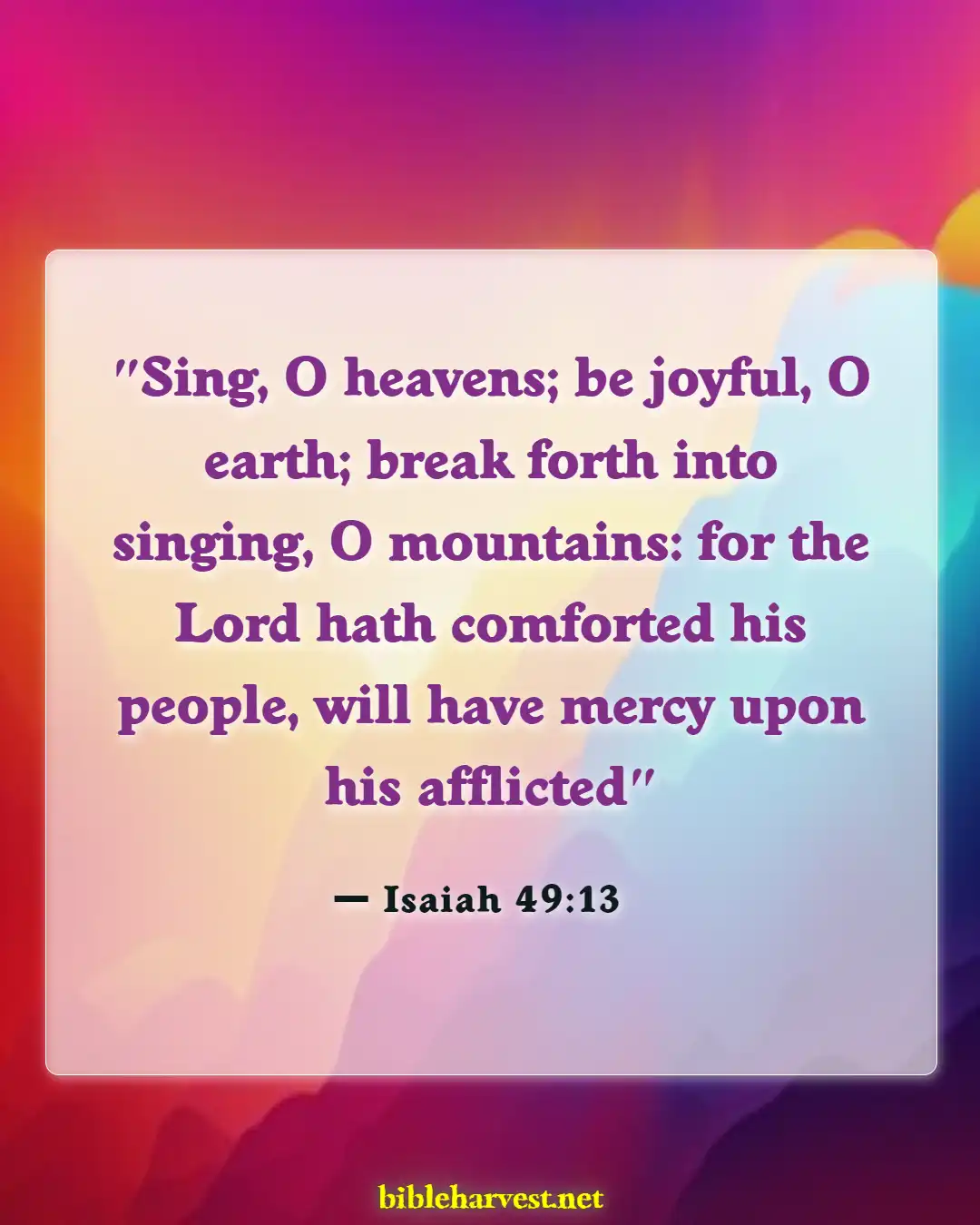 Bible Verses About Problems And Trials (Isaiah 49:13)