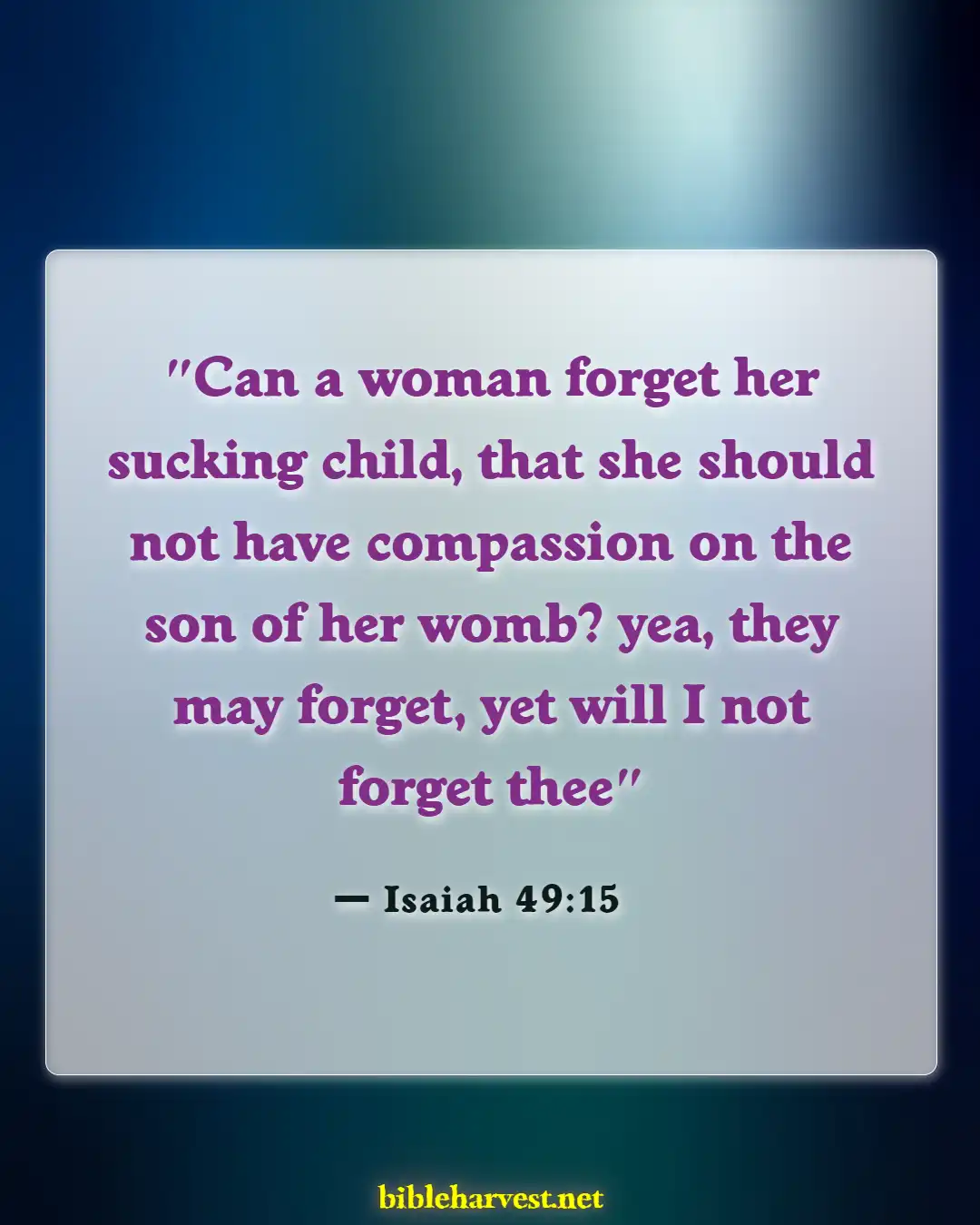 Bible Verses About Abandonment (Isaiah 49:15)