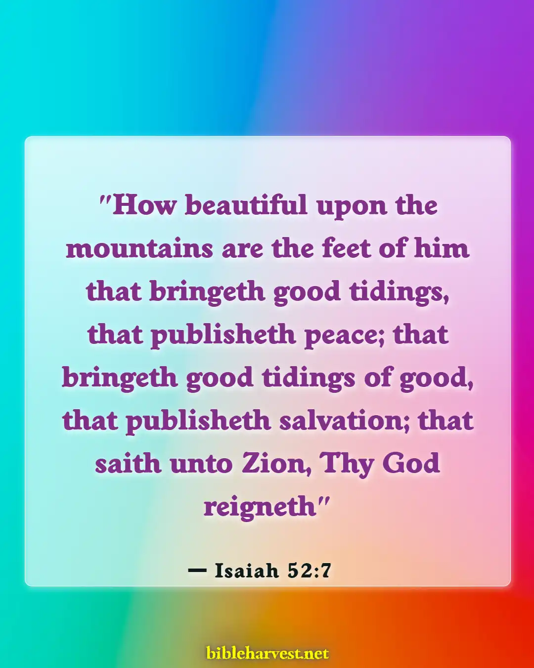 Bible Verses About Seek Peace And Pursue It (Isaiah 52:7)