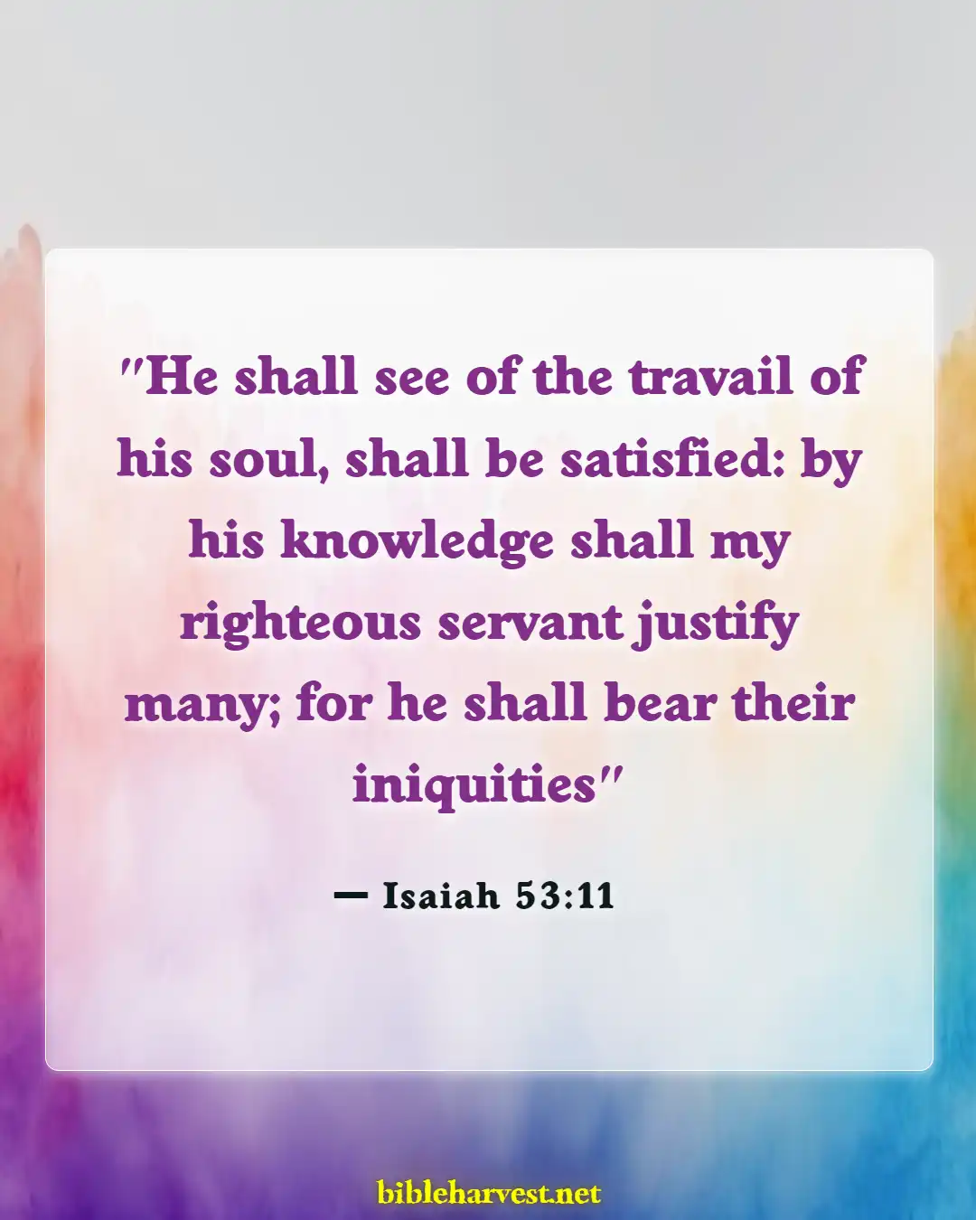Bible Verses About Jesus Serving Otherss (Isaiah 53:11)