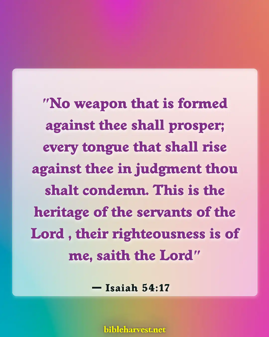 Bible Verses About Good Nighs (Isaiah 54:17)