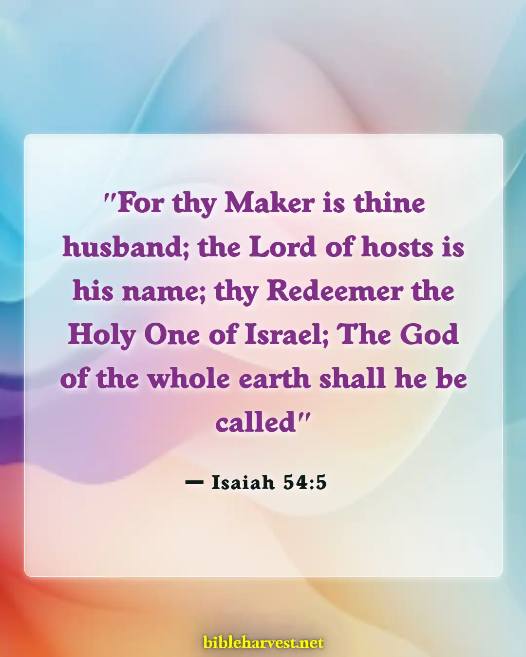 Bible Verses About Husband And Wife Reunited In Heaven (Isaiah 54:5)