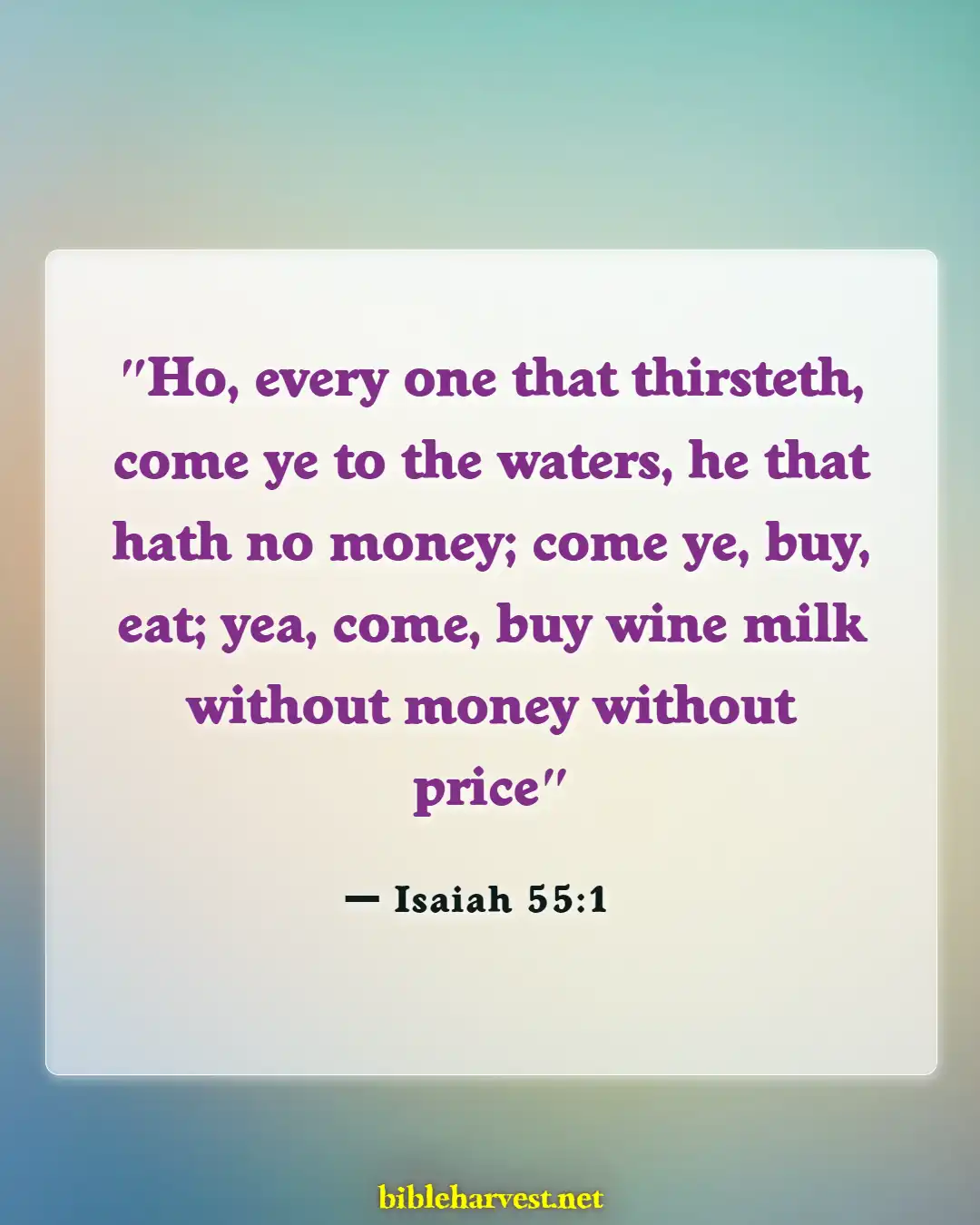 Bible Verses About Drunkenness (Isaiah 55:1)