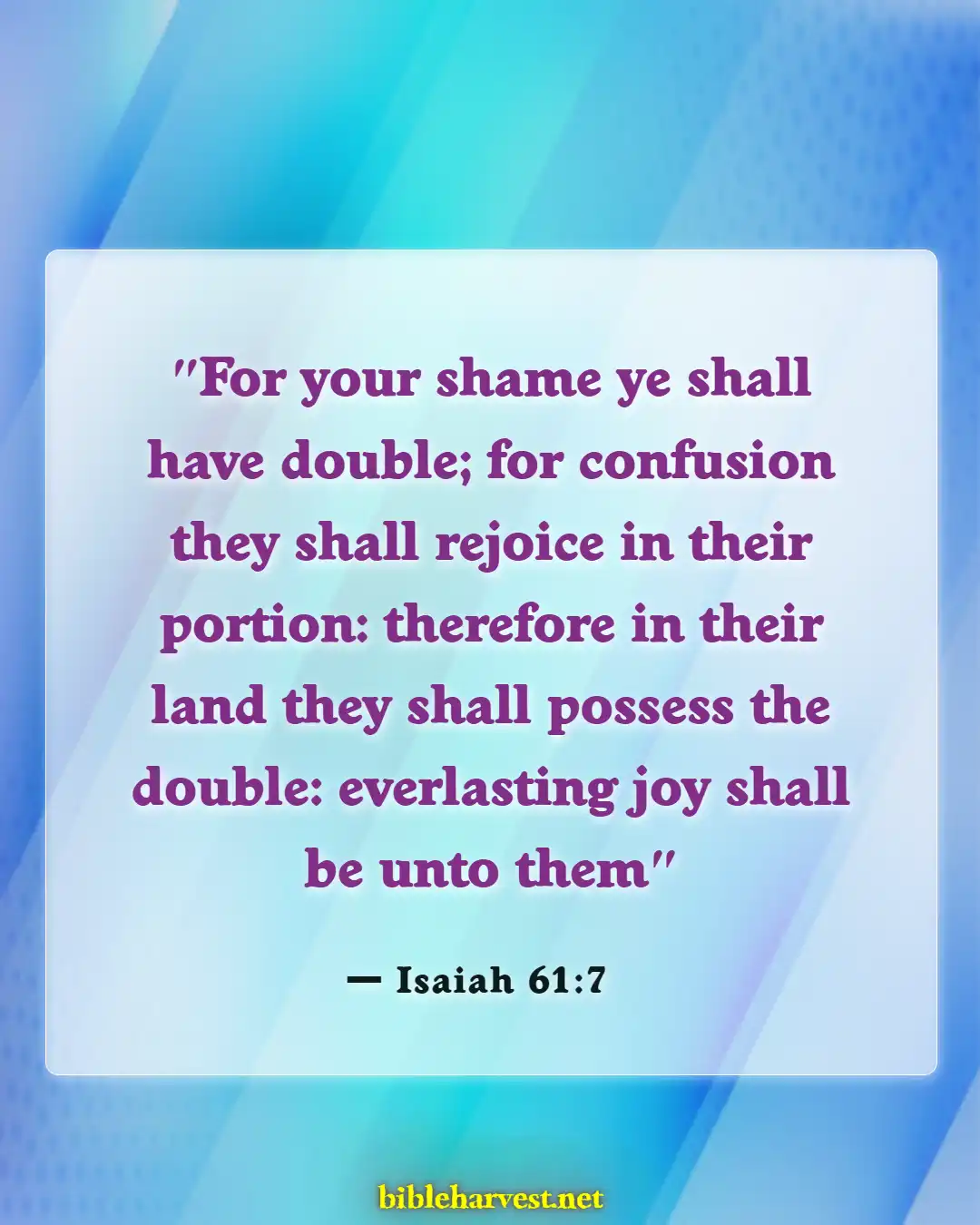 Bible Verses About Joy (Isaiah 61:7)