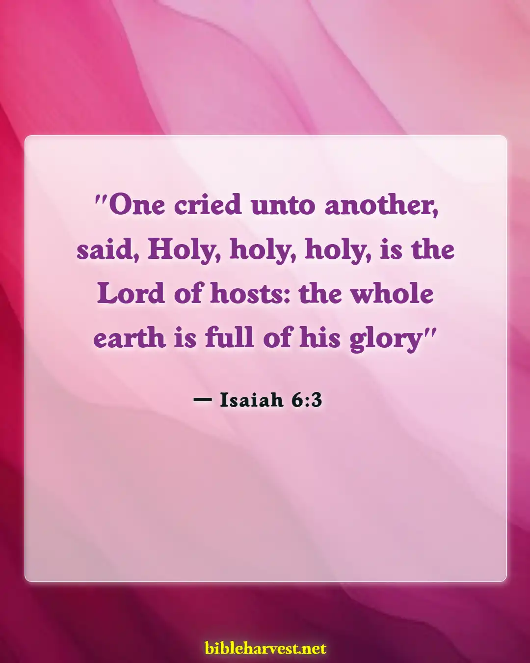 Bible Verses About Awesome God (Isaiah 6:3)