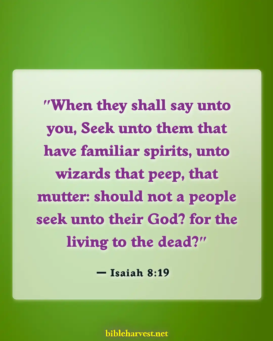 Bible Verses About Magic (Isaiah 8:19)