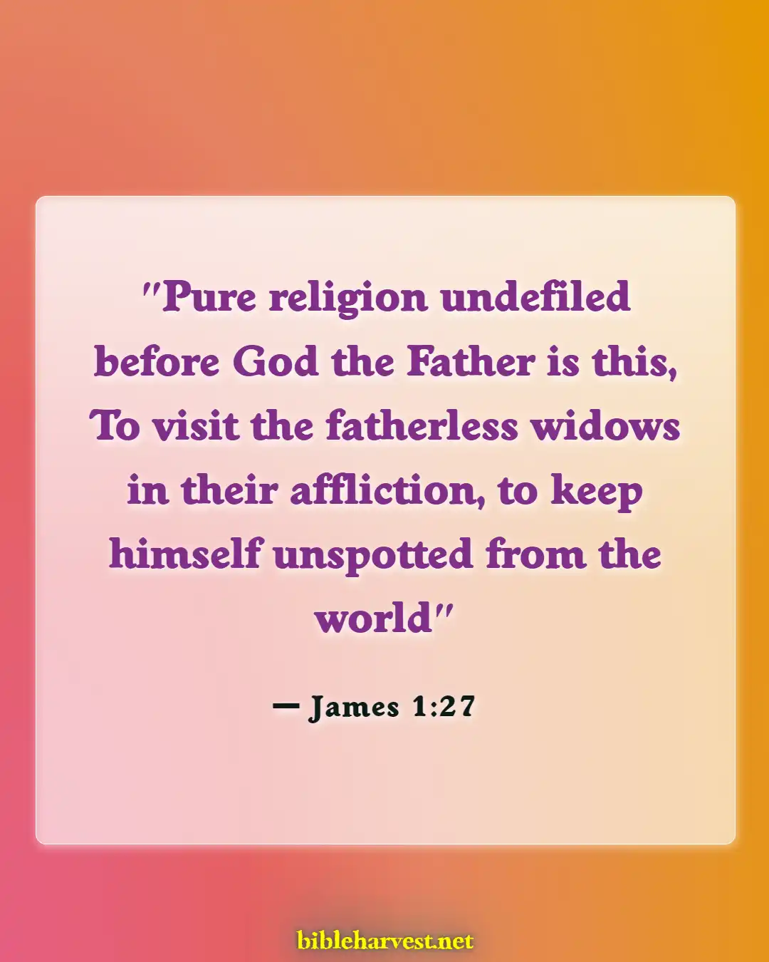 Bible Verses About Adoption (James 1:27)