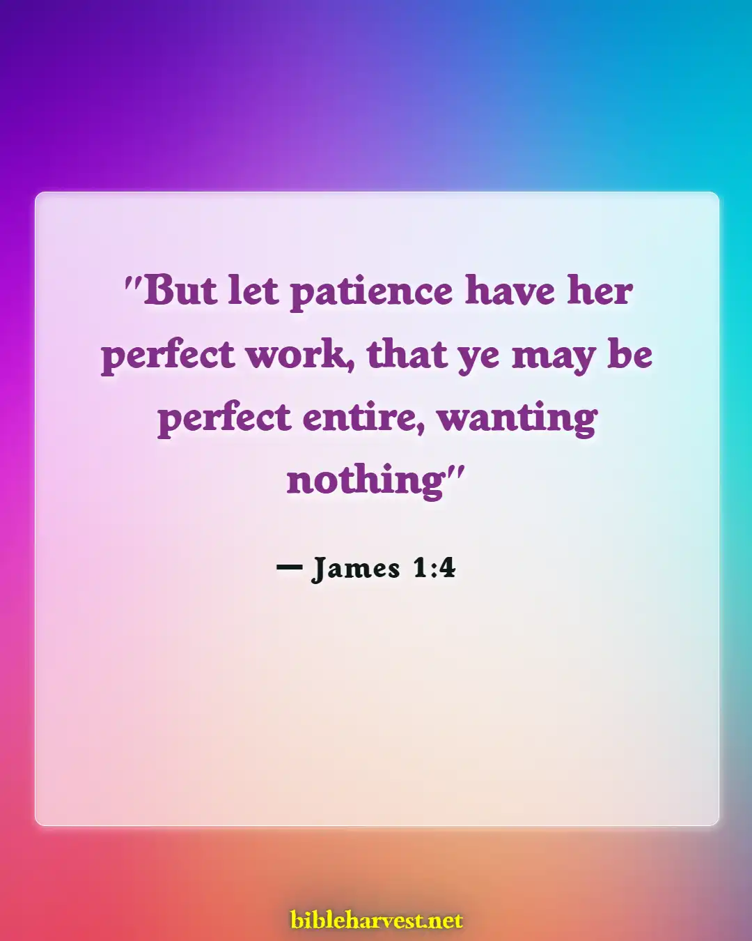 Bible Verses About Commitment To Ministry (James 1:4)