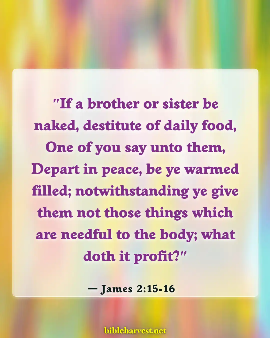 Bible Verses About Serving Others (James 2:15-16)