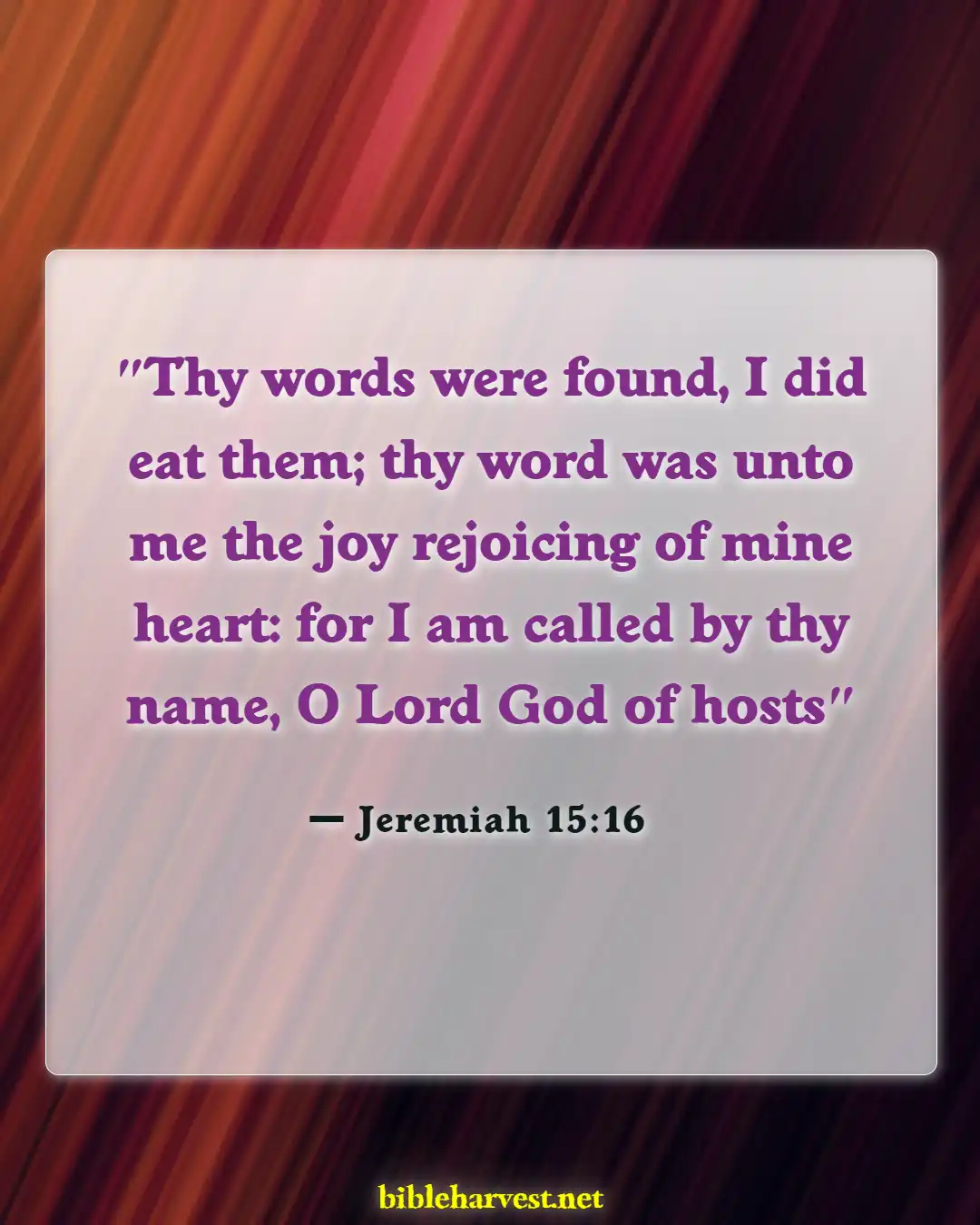 Bible Verses About God Of Angel Armies (Jeremiah 15:16)