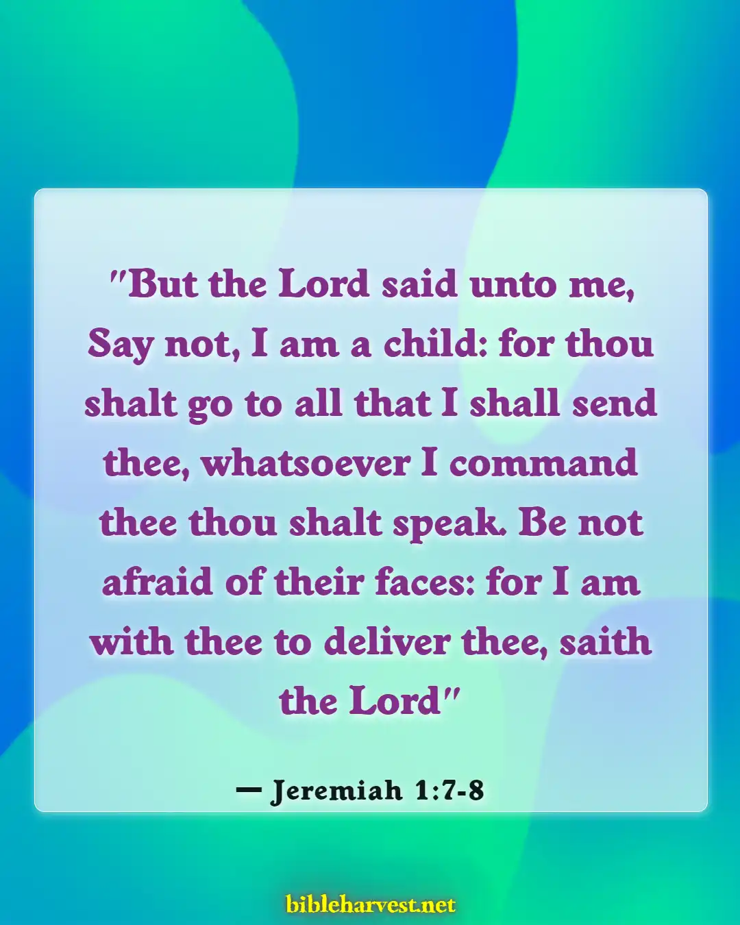 Bible Verses About Sharing Your Faith (Jeremiah 1:7-8)