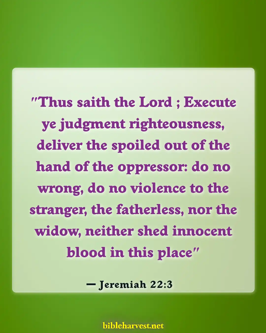 Bible Verses About Fairness And Equality (Jeremiah 22:3)