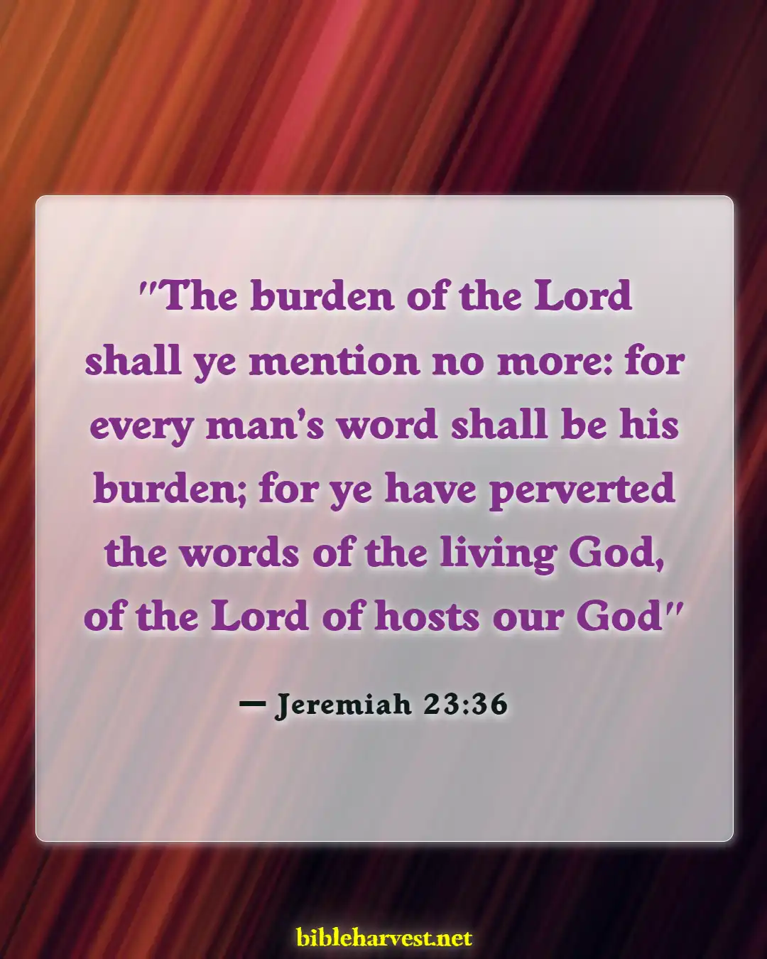 Bible Verses About Living God (Jeremiah 23:36)