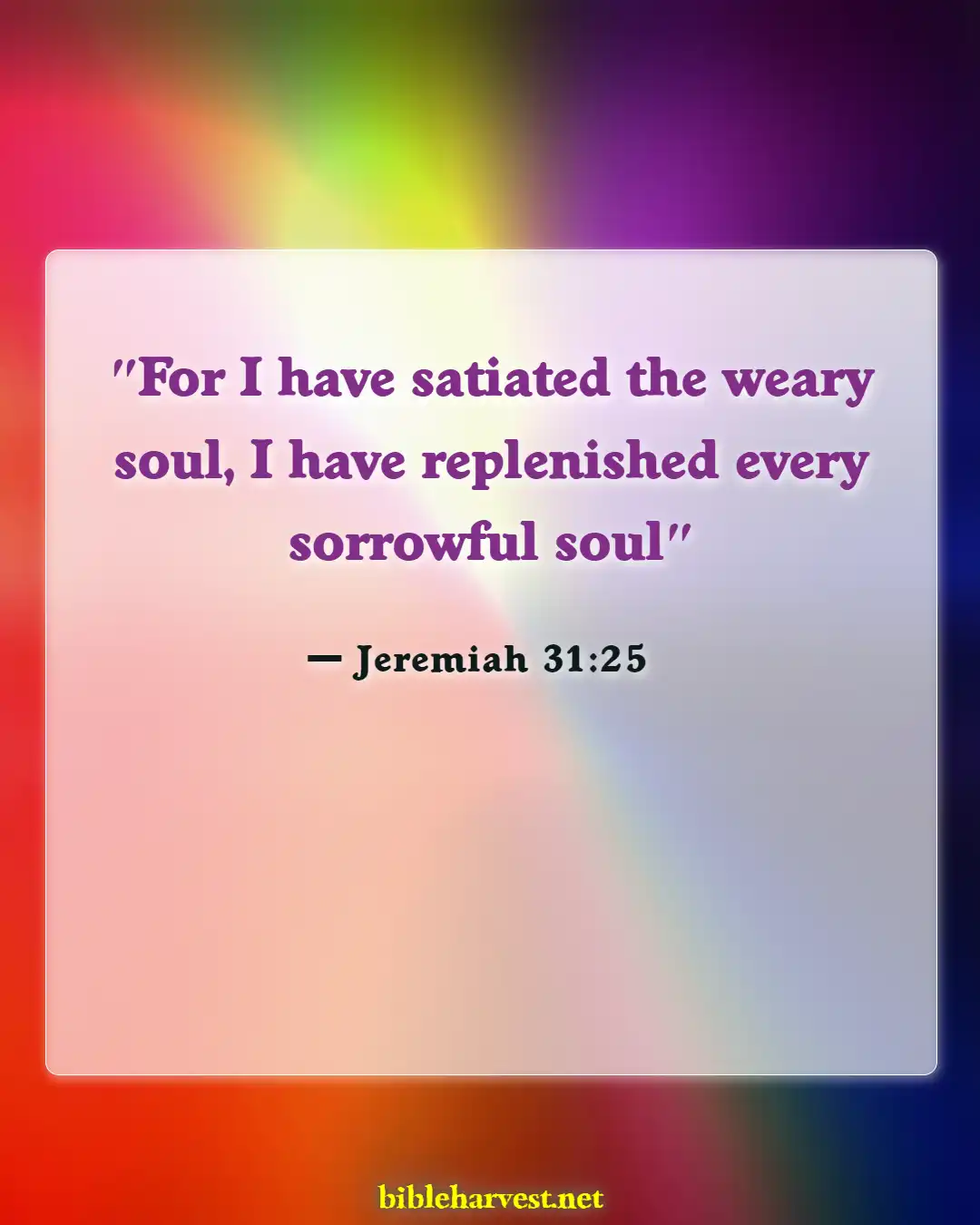 Bible Verses About Sleeping Well (Jeremiah 31:25)