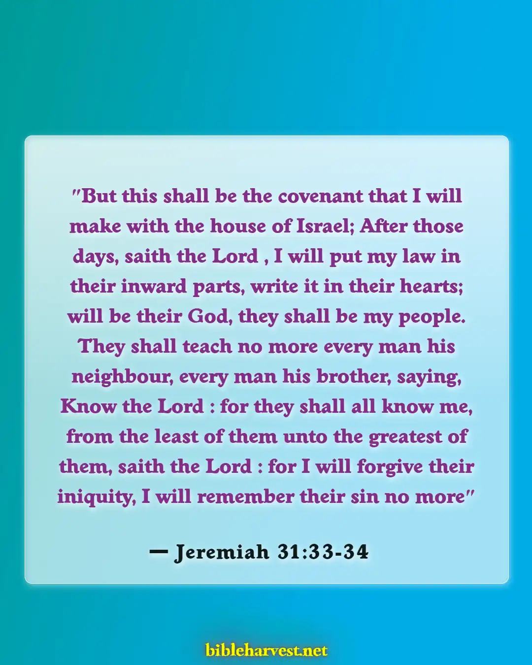 Bible Verses About No Religion Can Save You (Jeremiah 31:33-34)