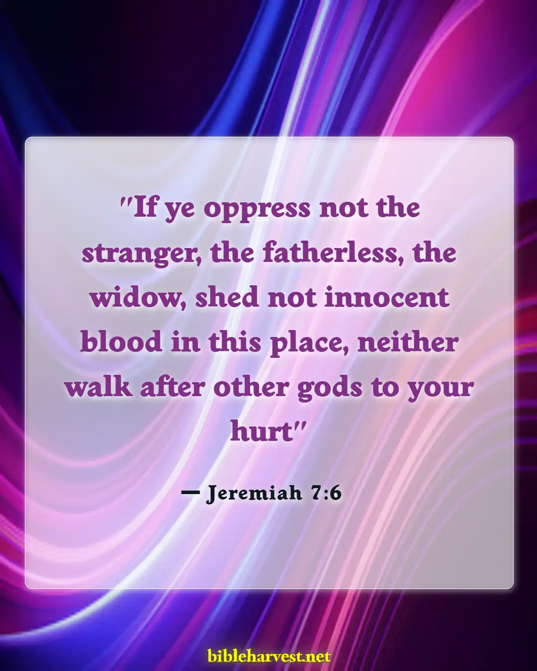 Bible Verses About Murdering The Innocent (Jeremiah 7:6)