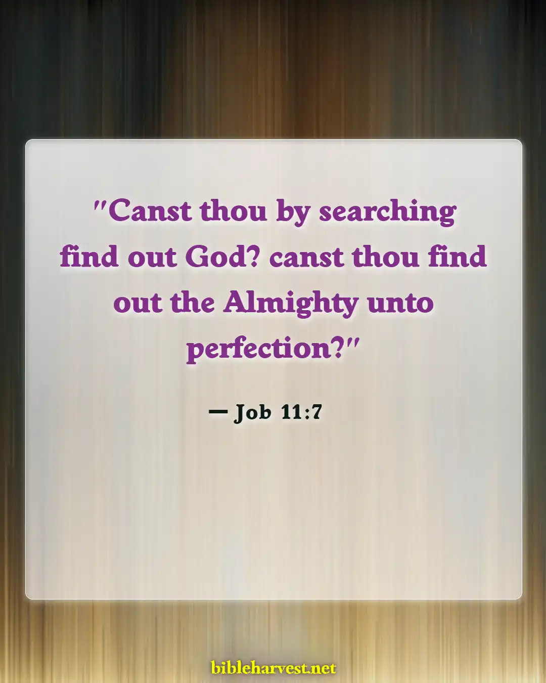 Bible Verses About God Works In Mysterious Ways (Job 11:7)