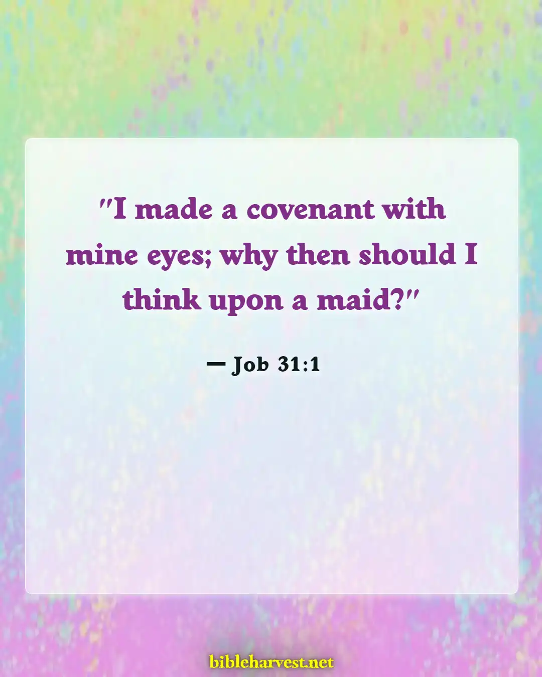 Bible Verses About Guarding Your Eyes And Ears (Job 31:1)