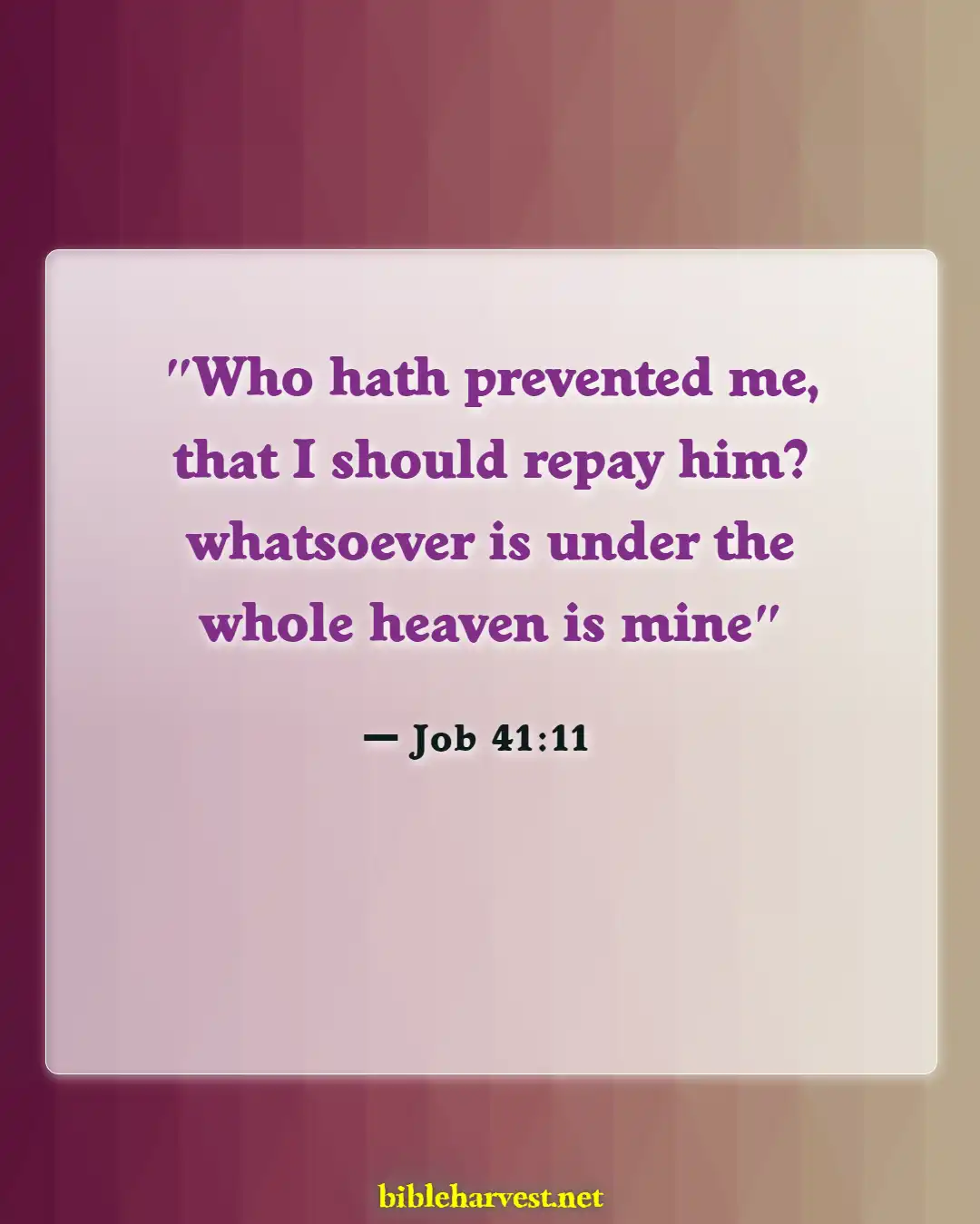 Bible Verses About Job Suffering (Job 41:11)