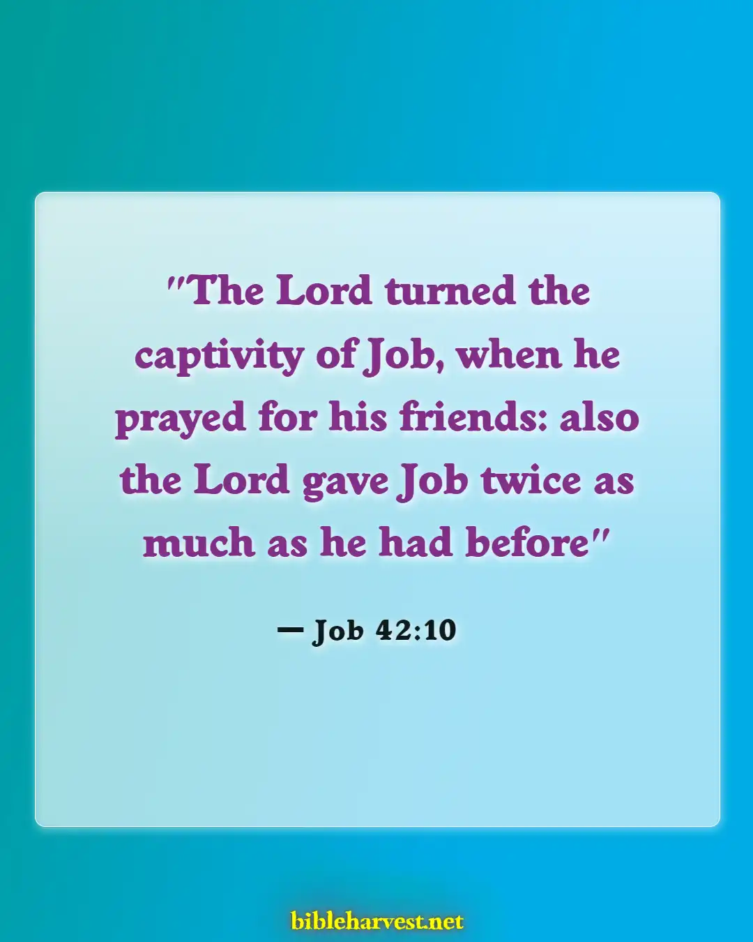 Bible Verses About Praying And Praying For Others (Job 42:10)