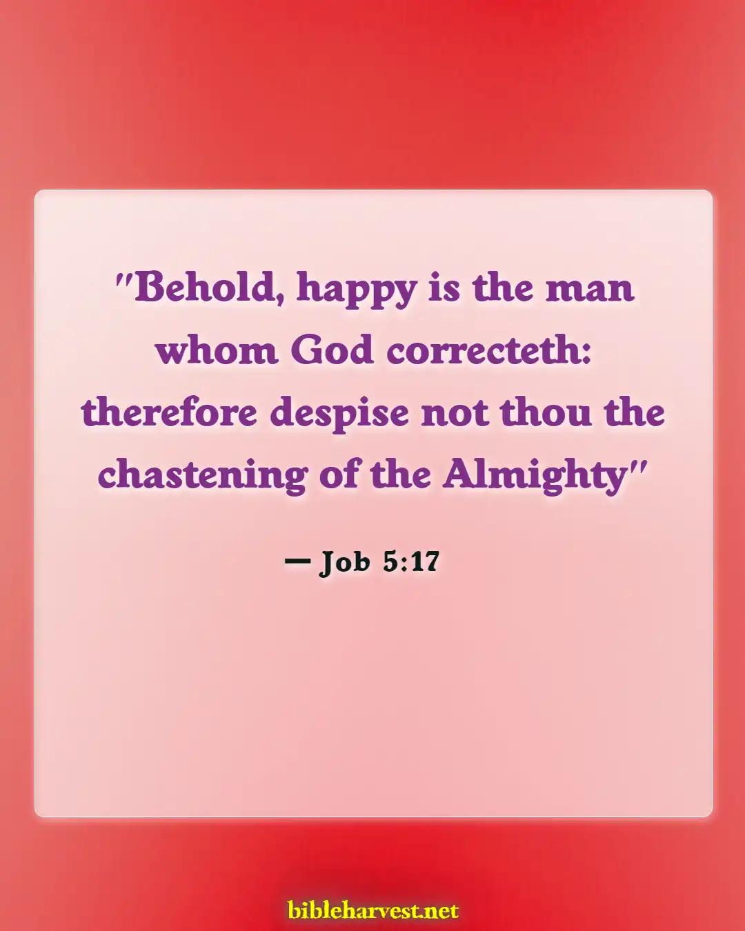 Bible Verses About Discipline Life (Job 5:17)