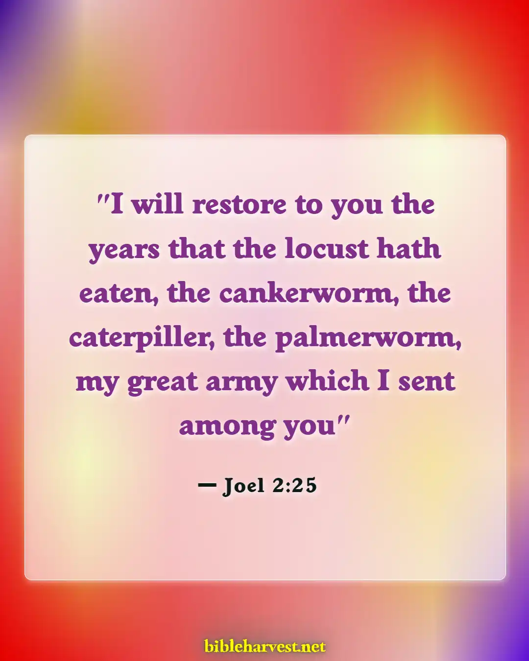 Bible Verses About Second Chances (Joel 2:25)