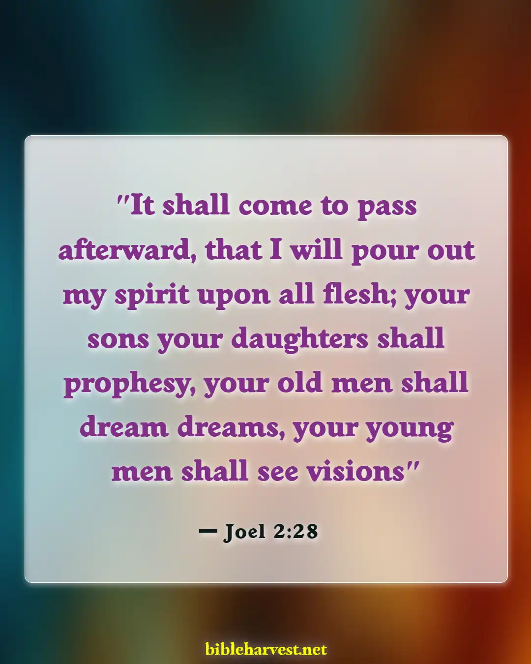 Bible Verses About Revival And Spiritual Awakening (Joel 2:28)