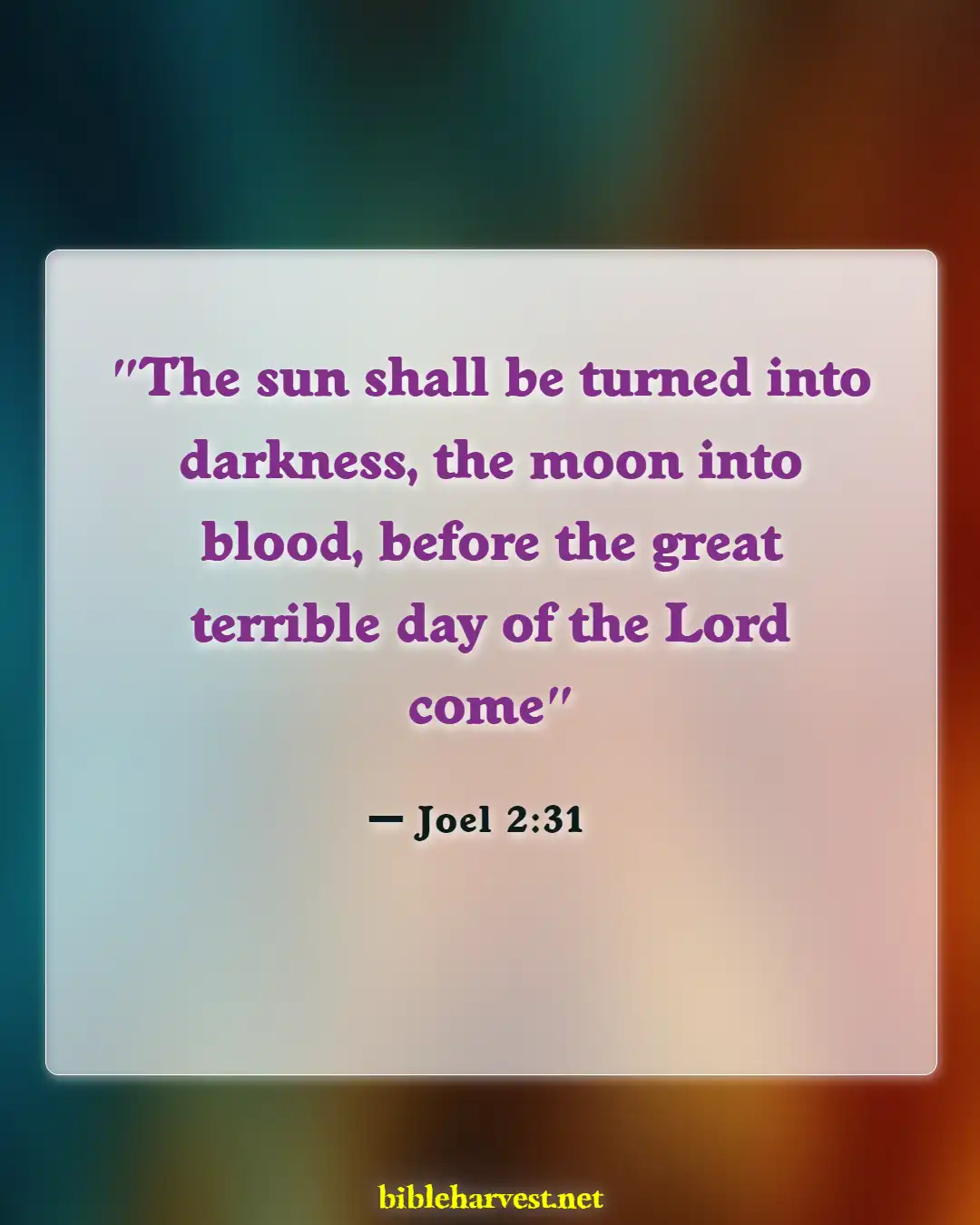 Bible Verses About Sun (Joel 2:31)