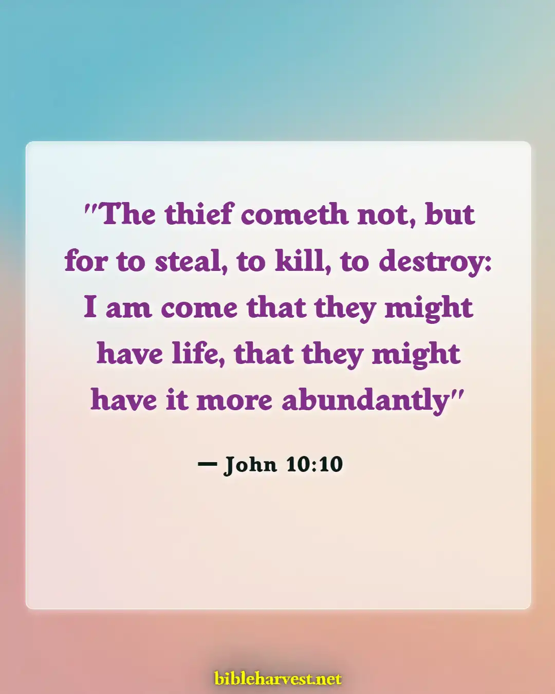 Bible Verses About Suicide (John 10:10)