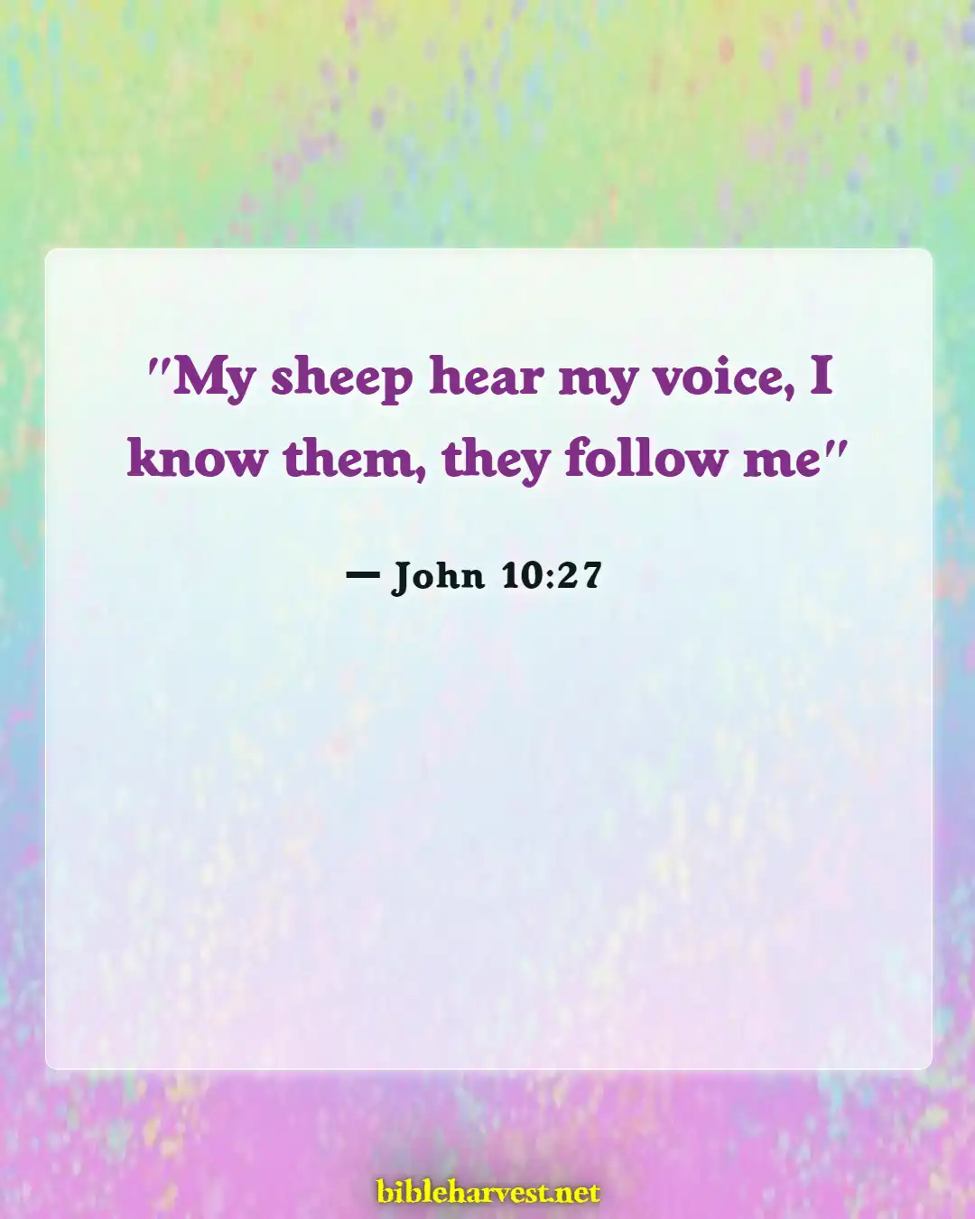Bible Verses About Listening (John 10:27)