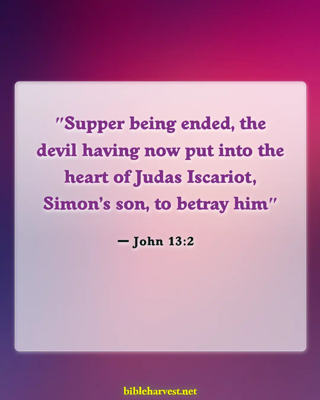 Bible Verses About Thursday (John 13:2)